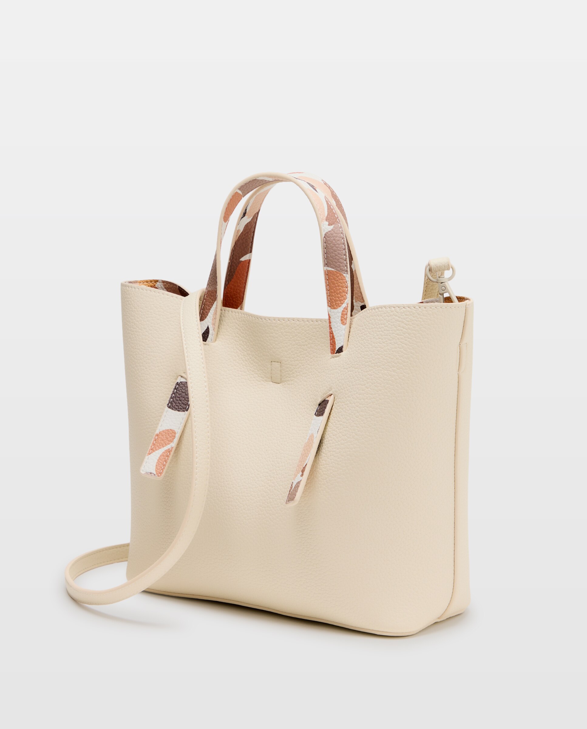 Bolso de mano con asa estampada - Jo & Mr. Joe - 120 Crudo 120 Crudo-2