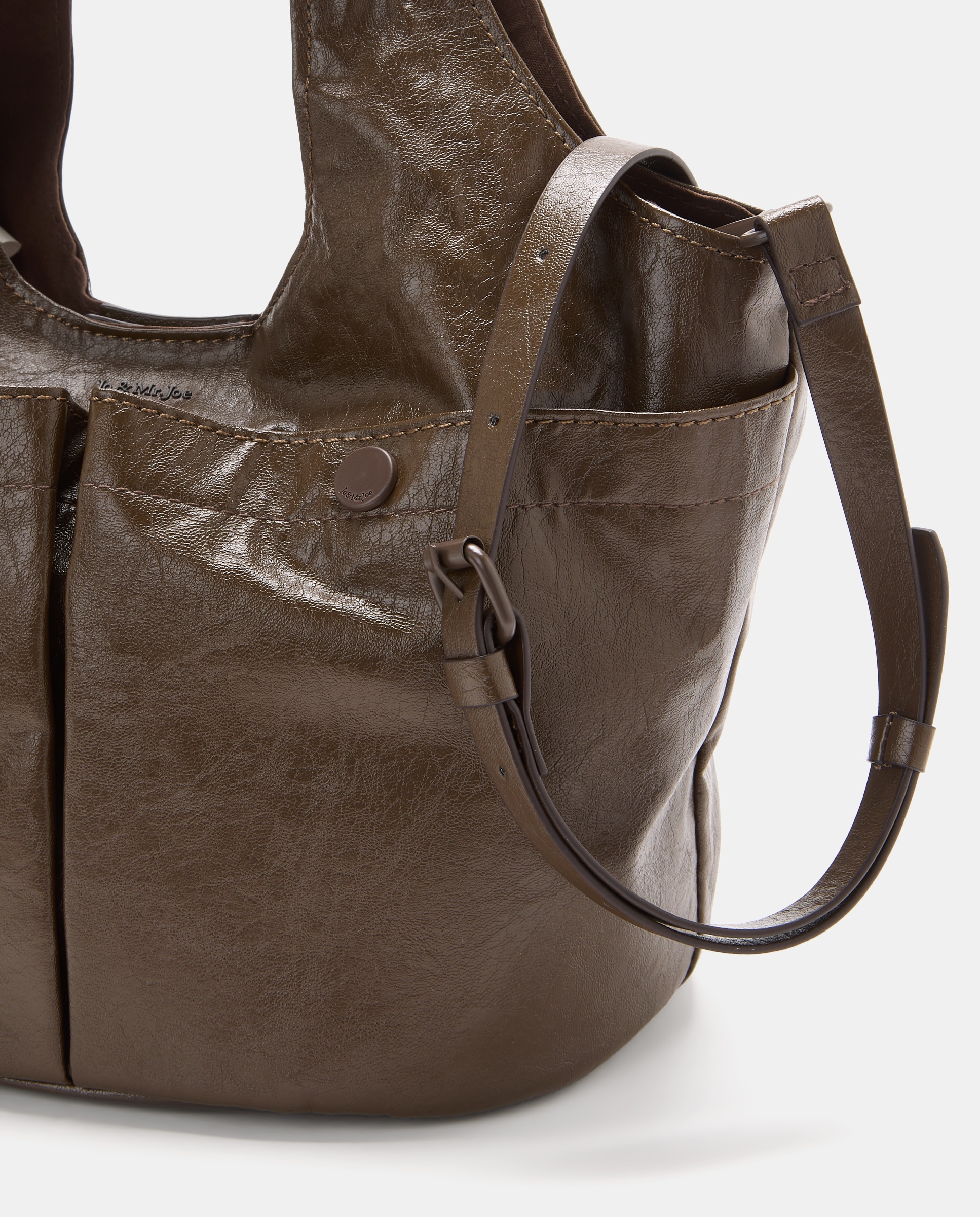 Mala Tophandle com Bolsos Castanho-4