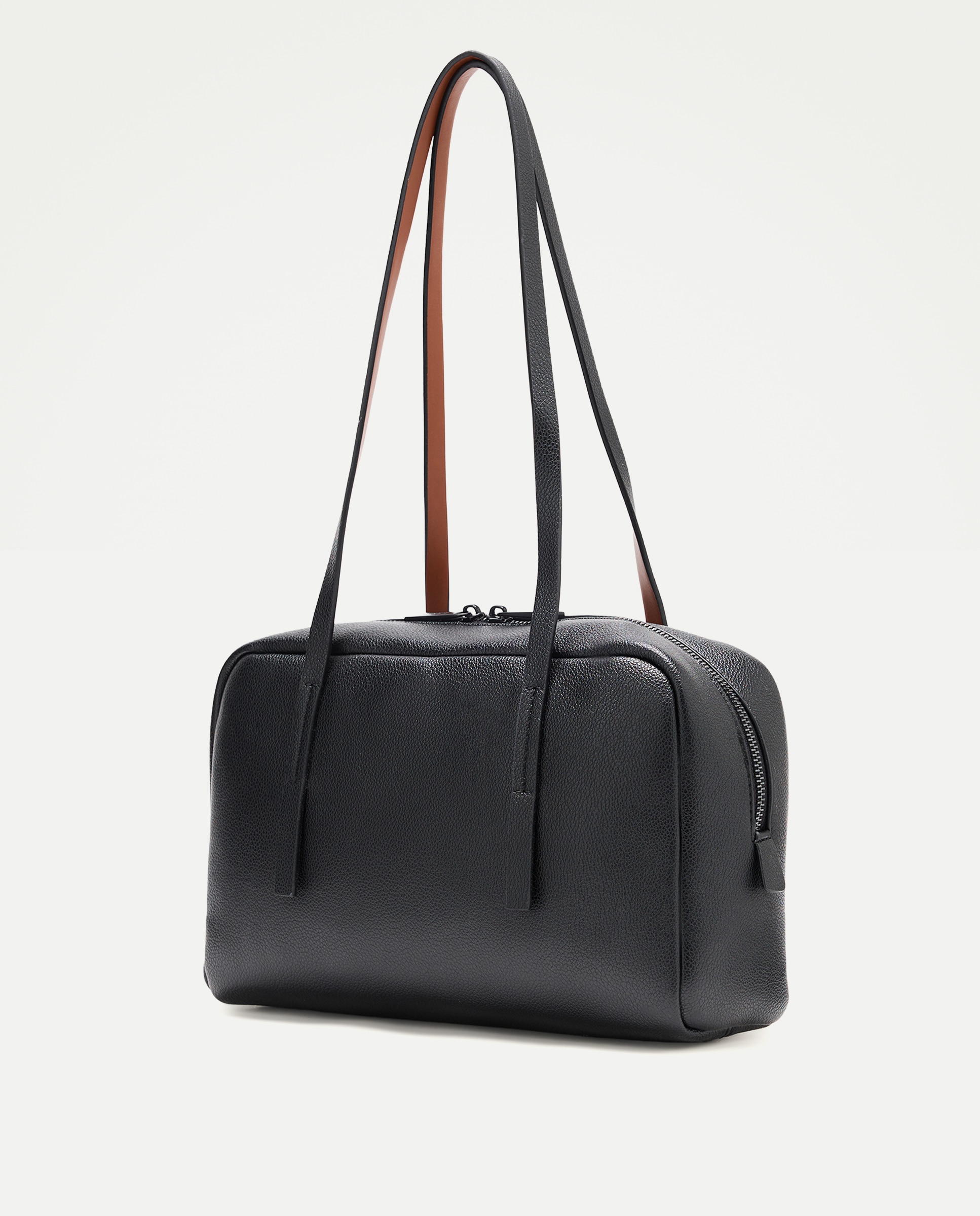 Bolso bowling con charm de flor - Jo & Mr. Joe - Negro Negro-2