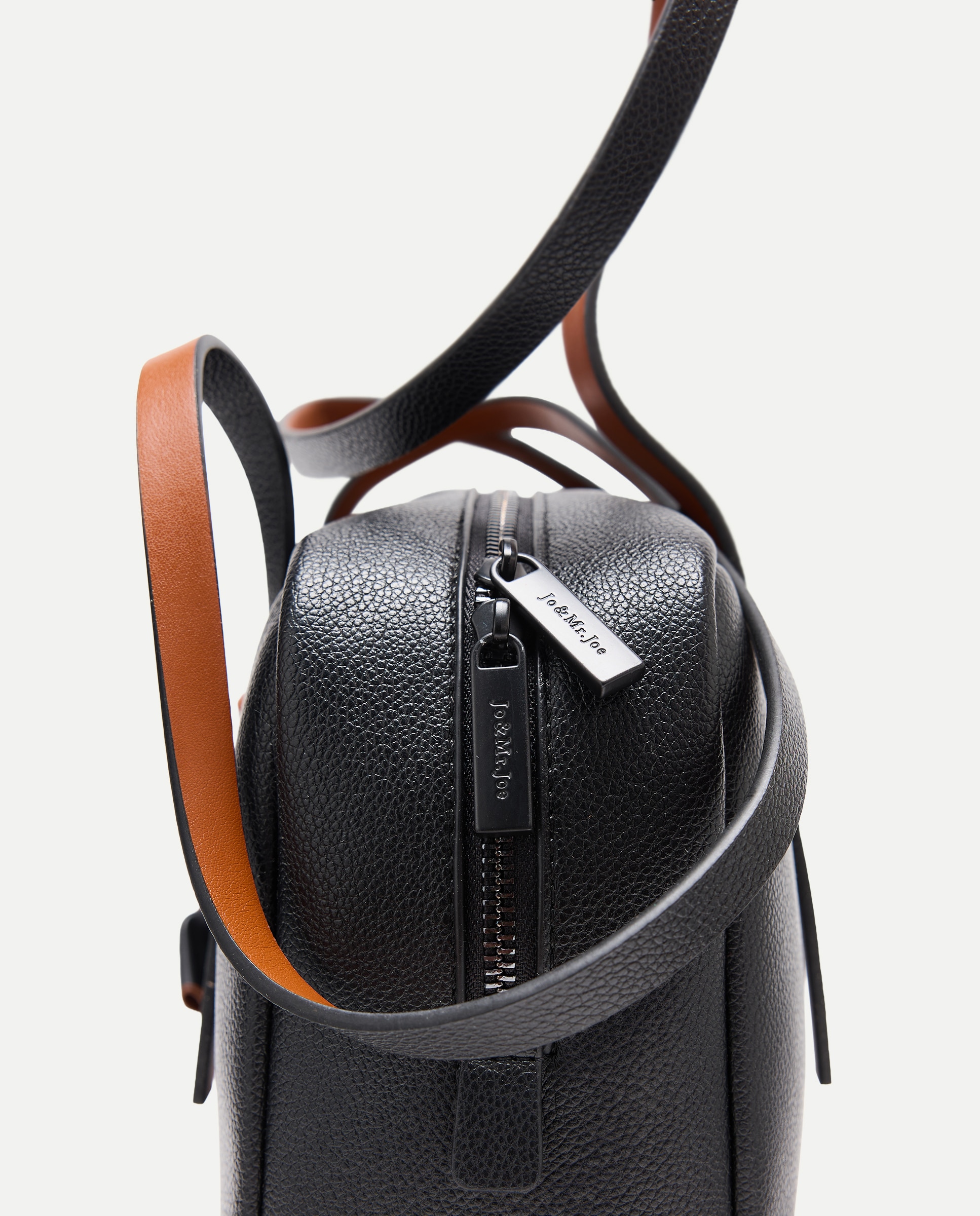 Bolso bowling con charm de flor - Jo & Mr. Joe - Negro Negro-4