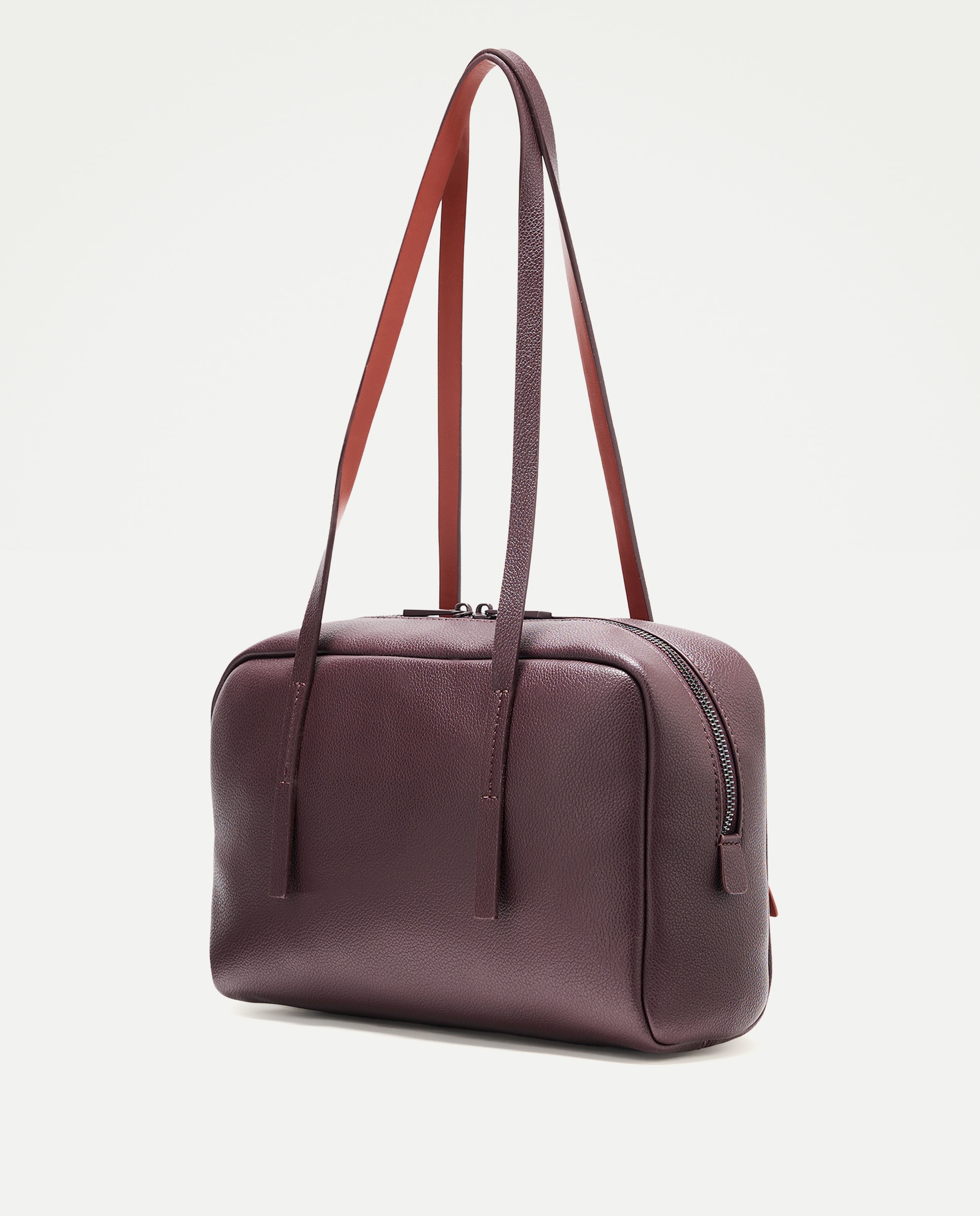 Mala Tipo Bowling com Conta Floral Bordeaux-2