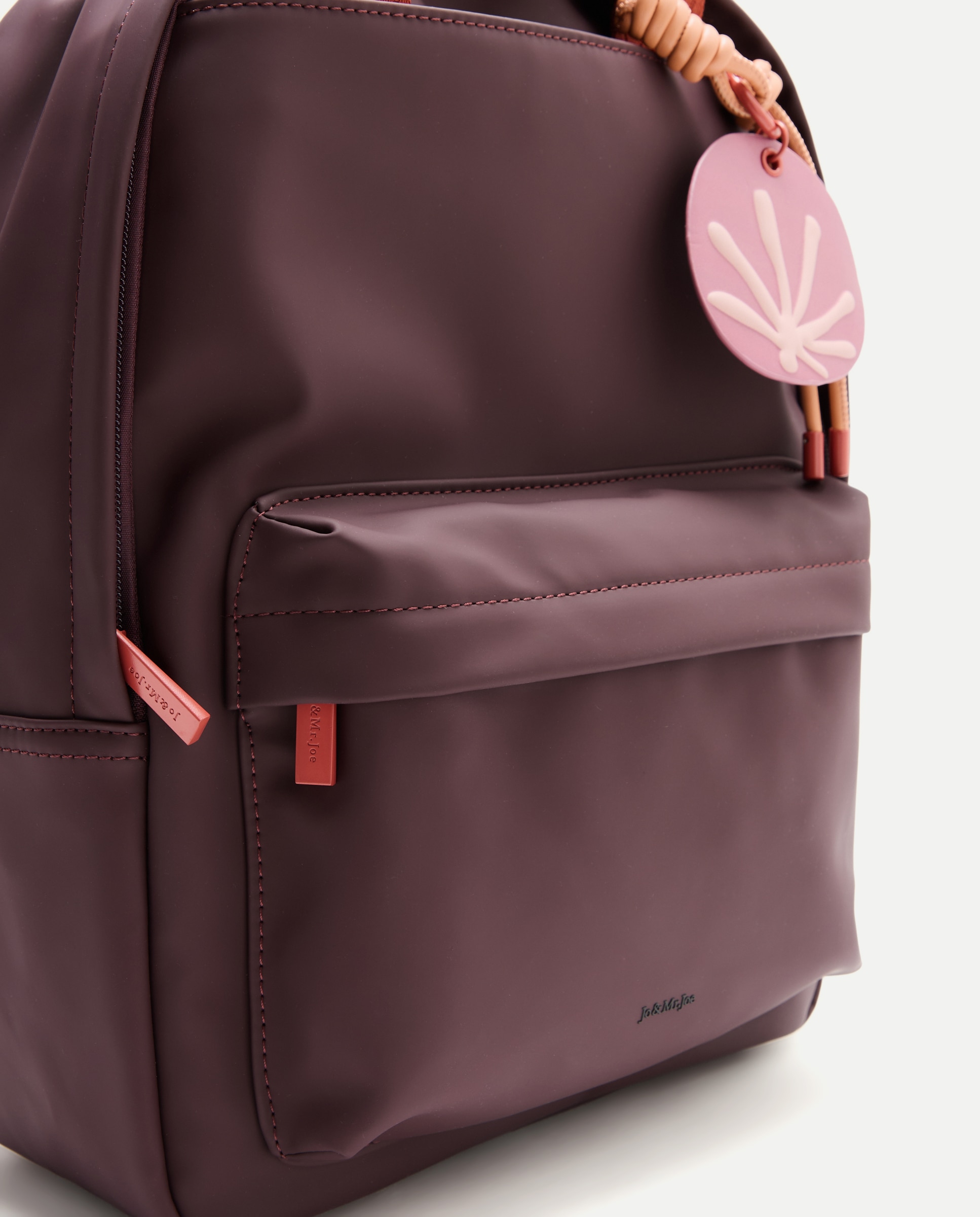 Mochila com Conta e Motivo Floral Bordeaux-4