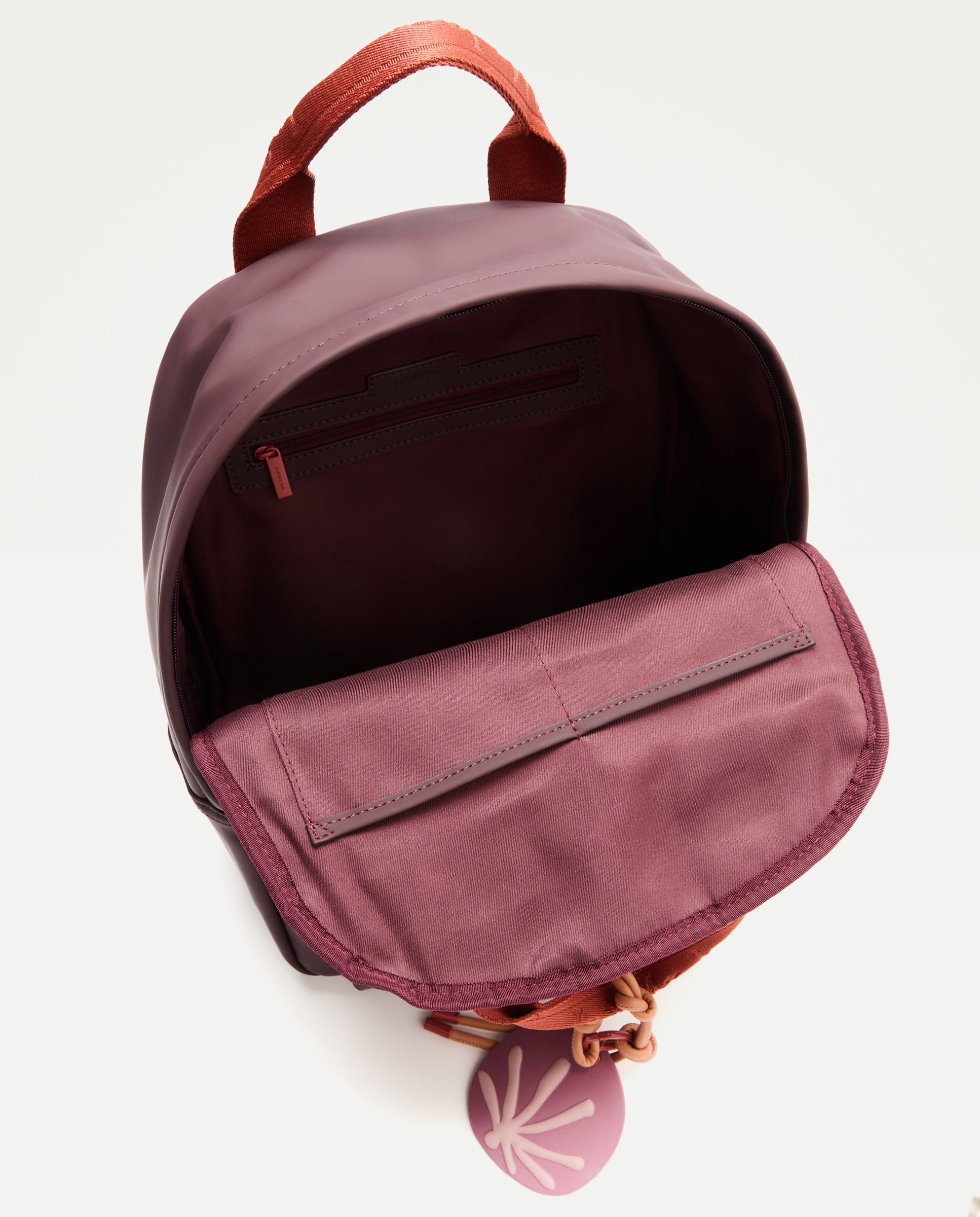Mochila com Conta e Motivo Floral Bordeaux-5