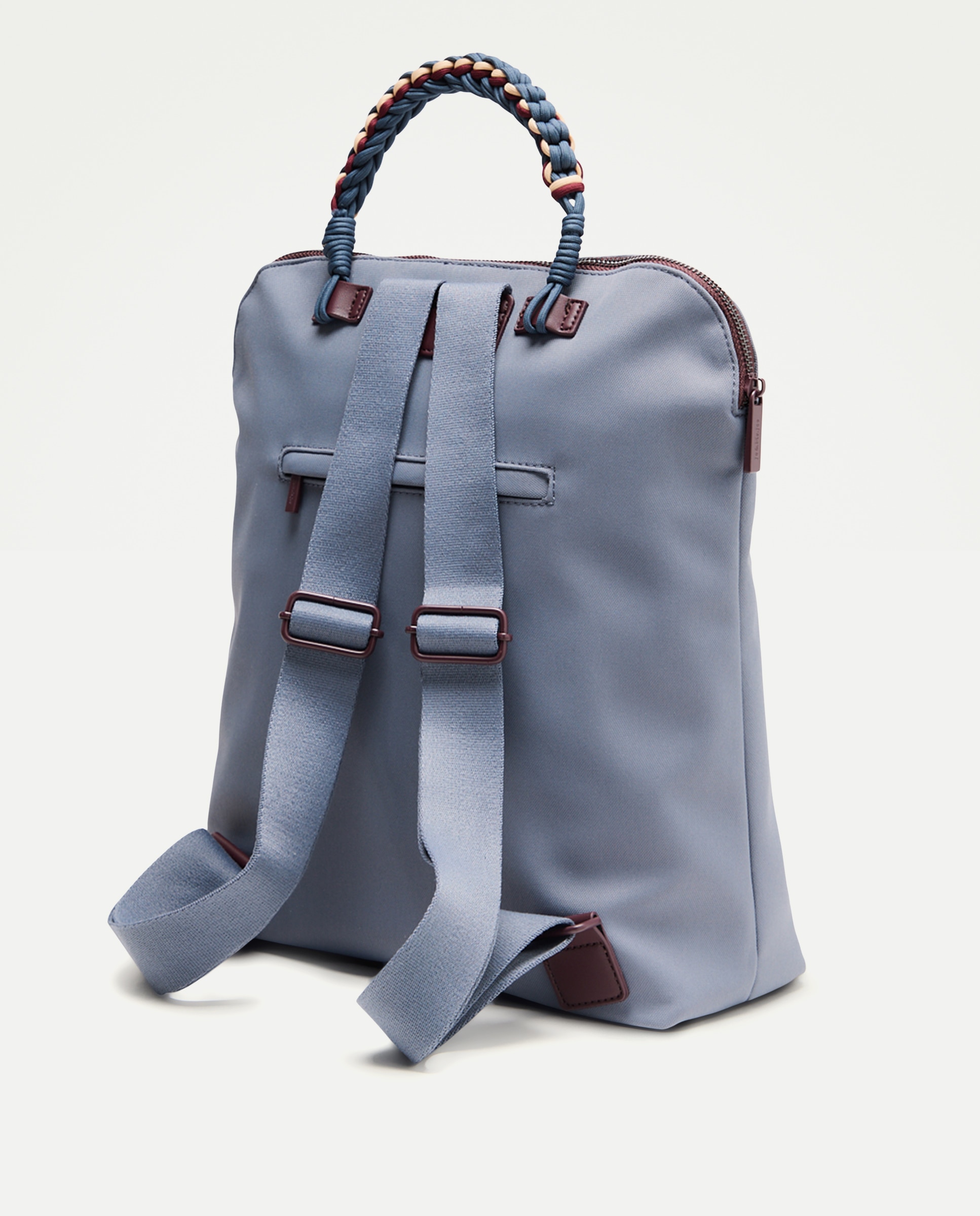 Mochila de Nylon com Alça Entrançada 400 Azul-2