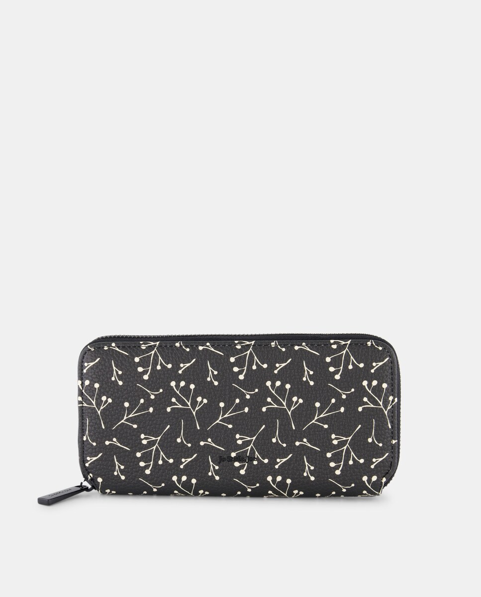 Porta-Cartões Plissado Preto-1