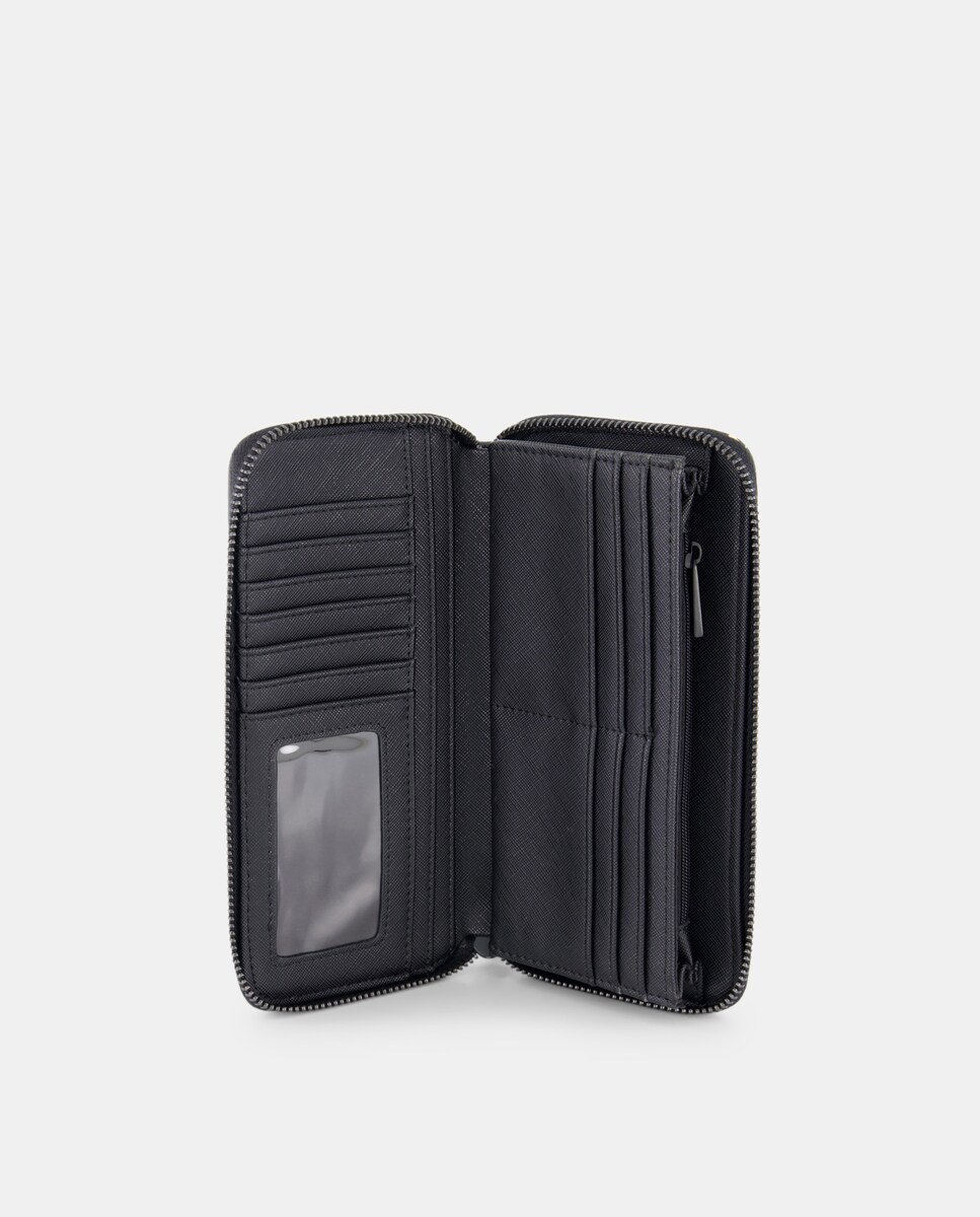 Porta-Cartões Plissado Preto-3