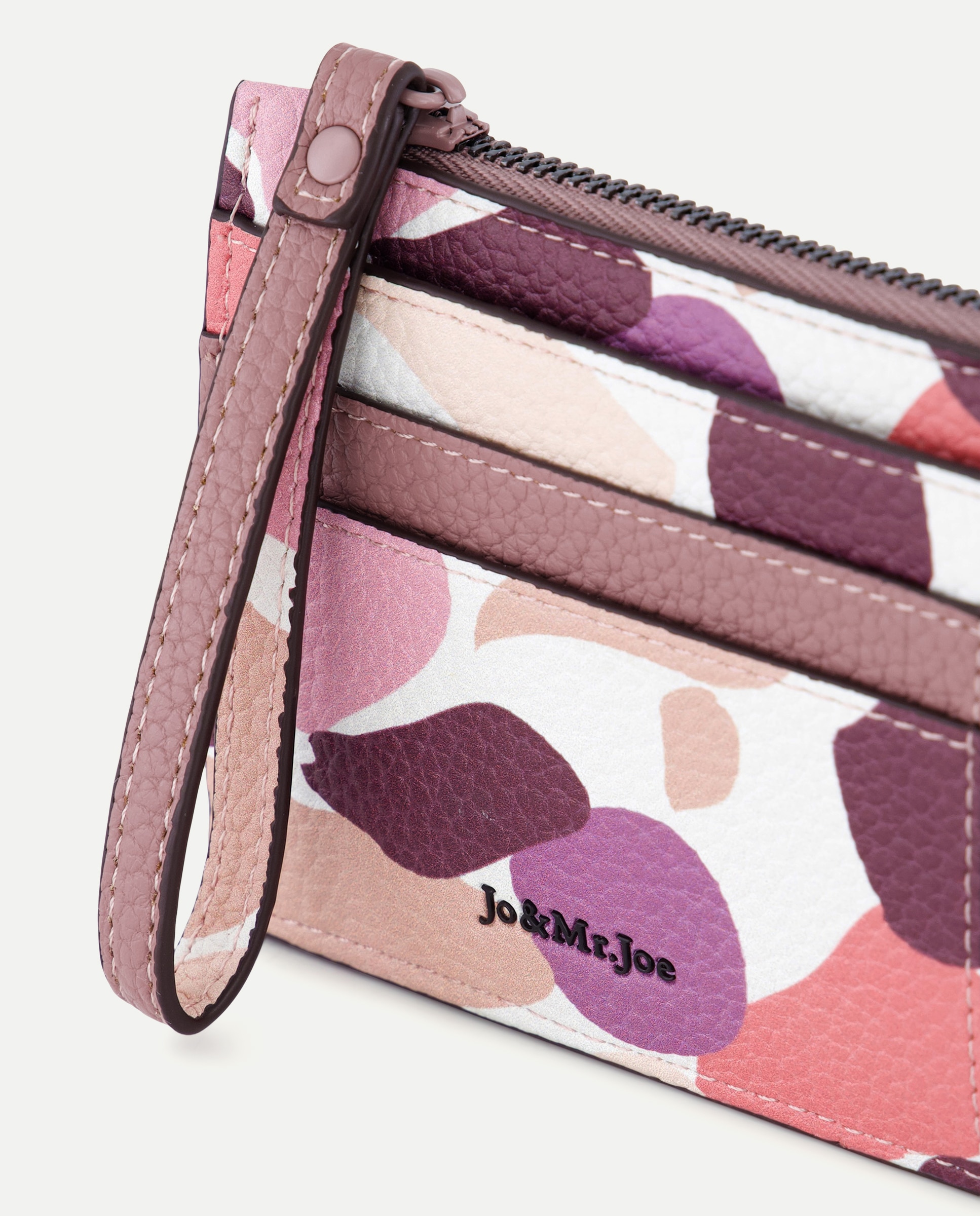 Porta-Cartões com Estampado Rosa-3