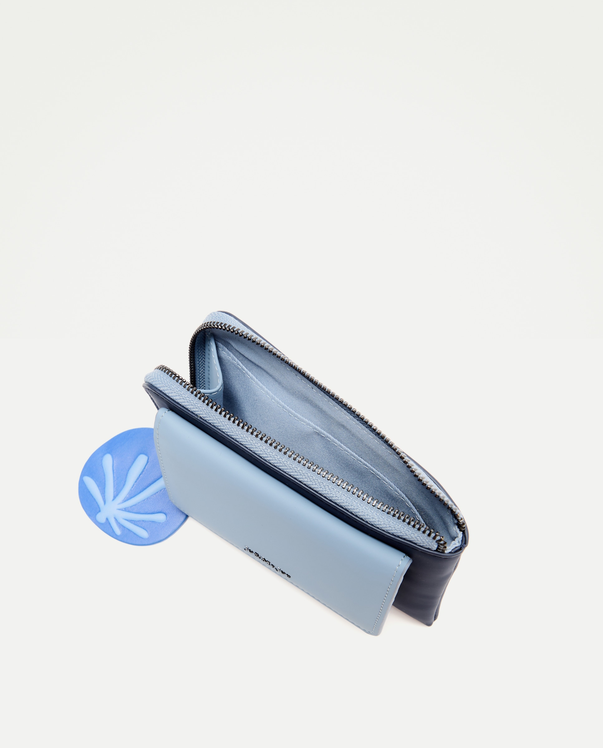 Porta-Moedas com Conta Floral 400 Azul-3