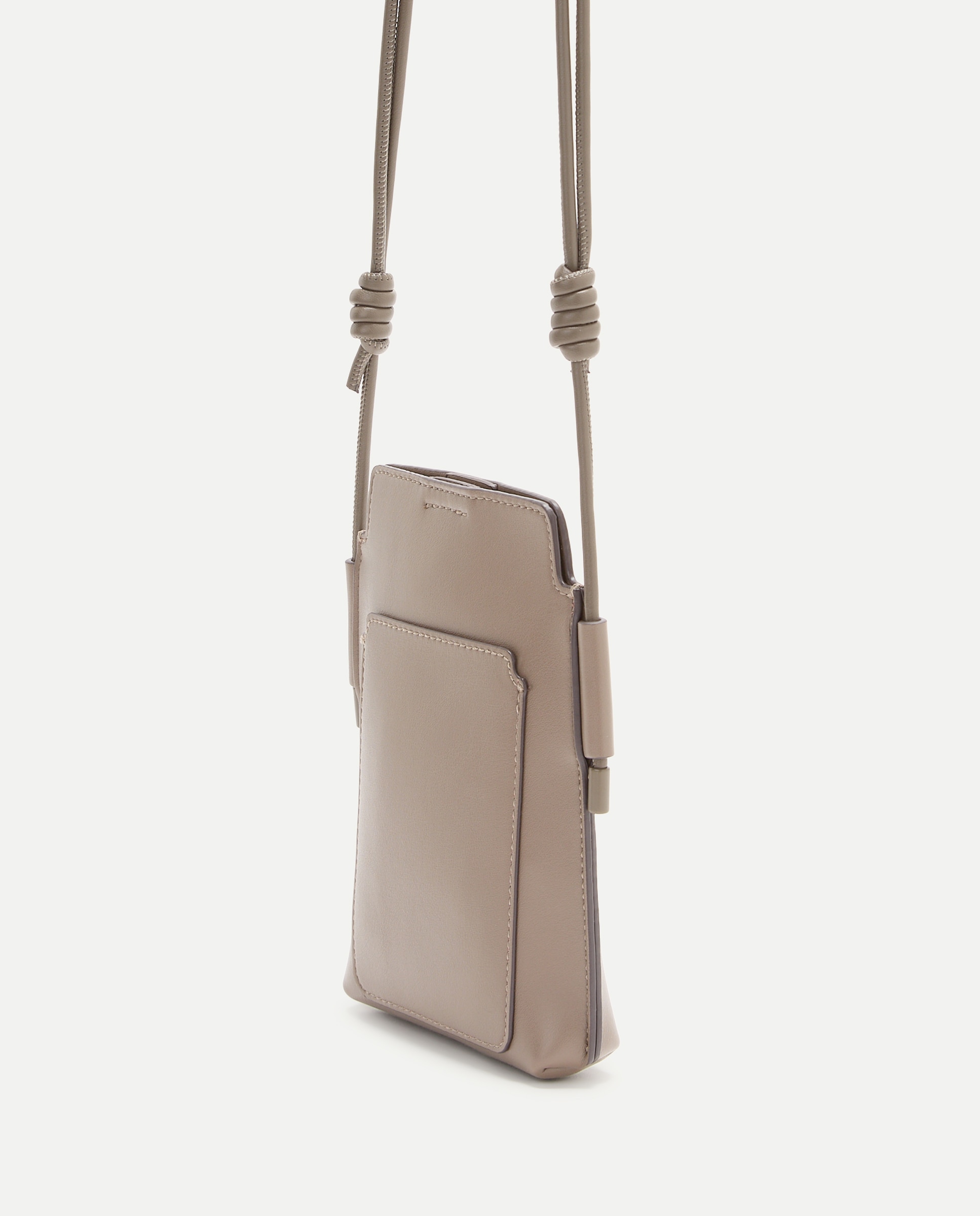 Bolsa Porta-Telemóvel com Alça em Contraste Vison Claro-2