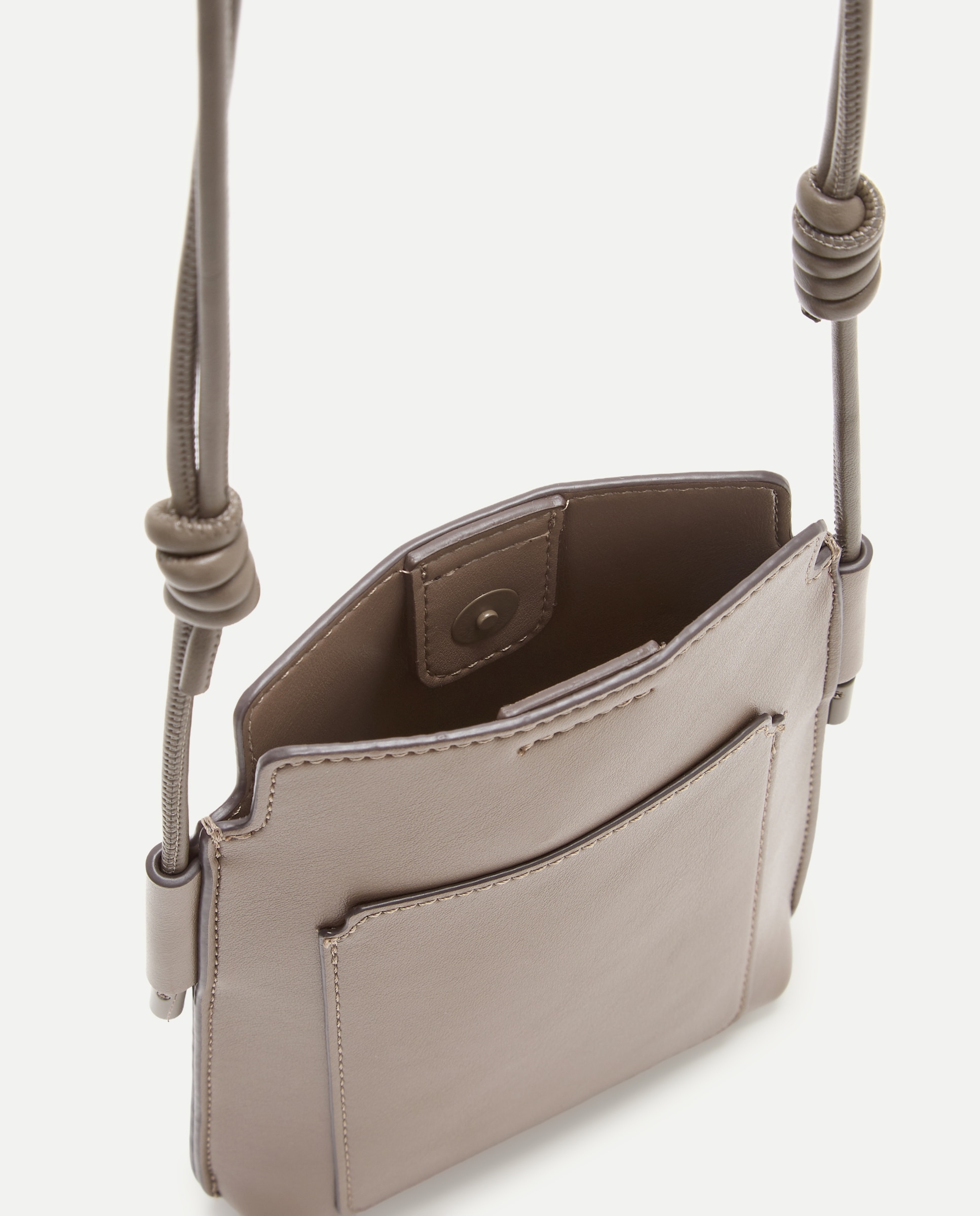 Bolsa Porta-Telemóvel com Alça em Contraste Vison Claro-3
