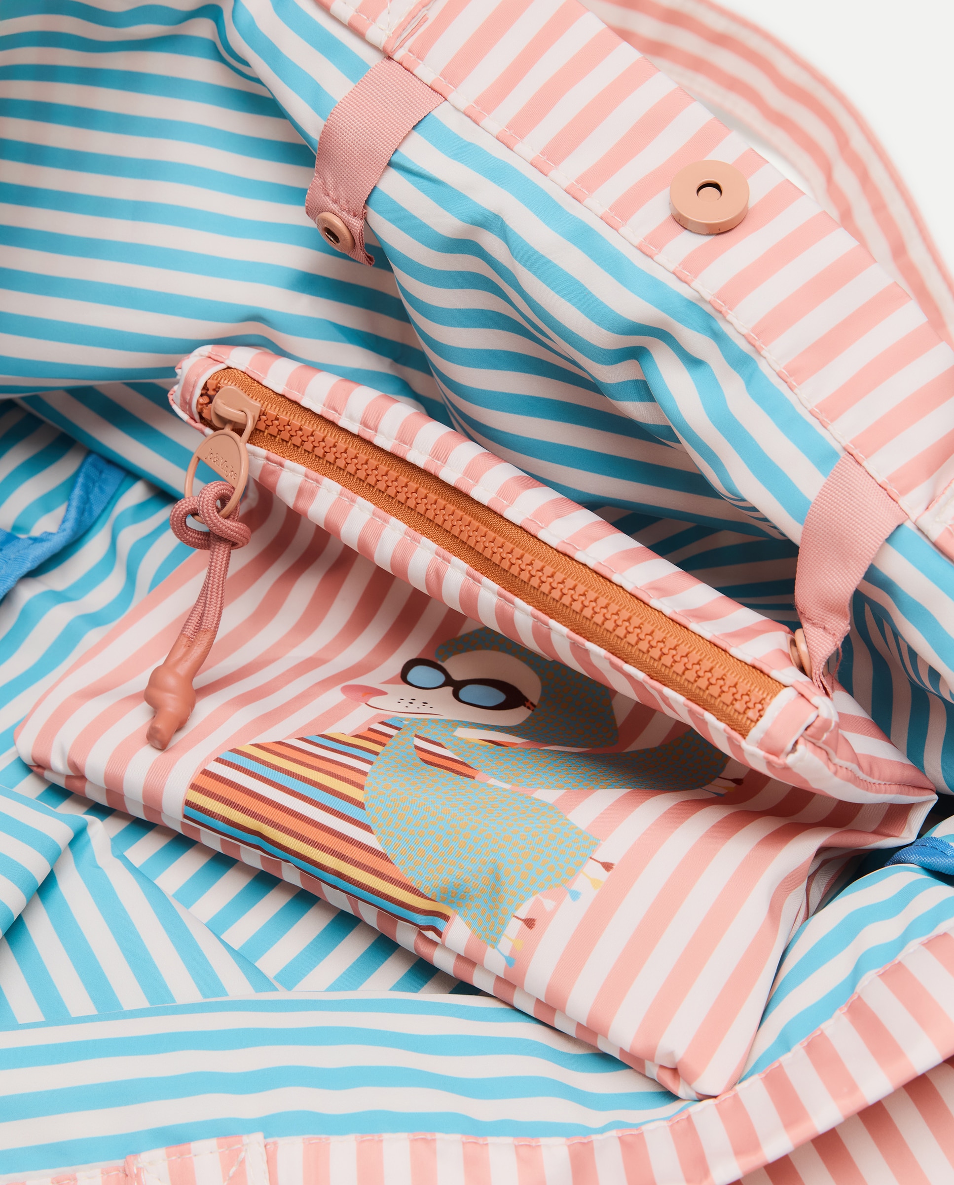 Mala Dobrável com Estampado Posicional 200 Rosa-4