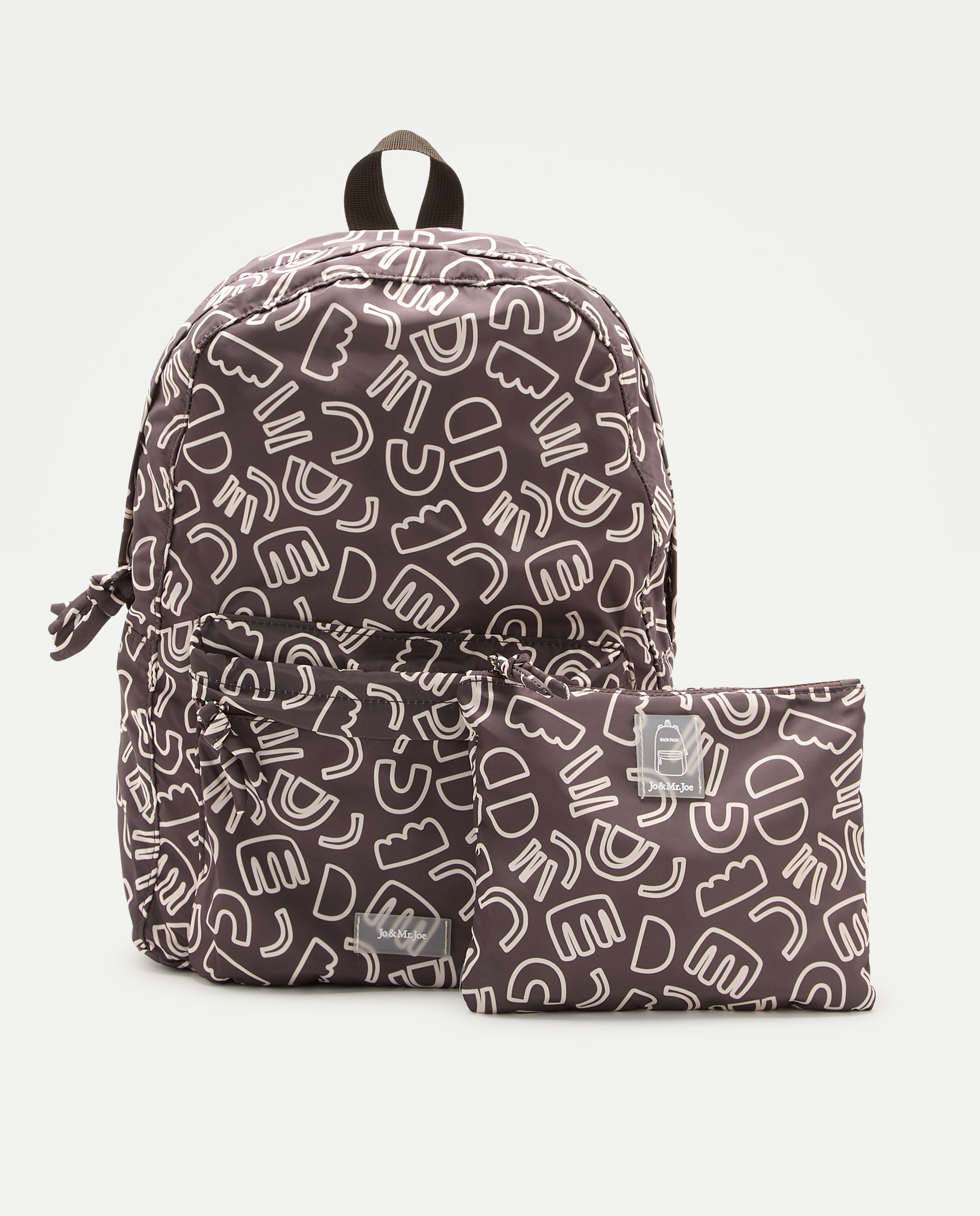 Mochila Dobrável Estampada Chocolate-4