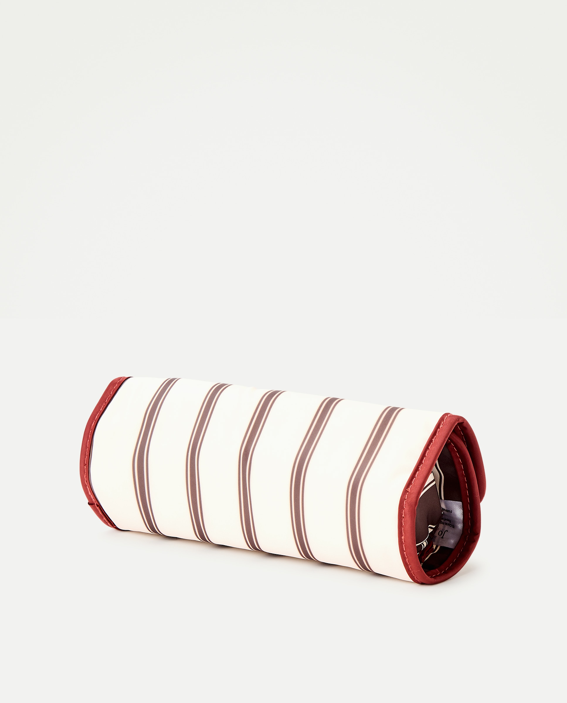 Guarda-Joias de Viagem com Estampado às Riscas Branco-2