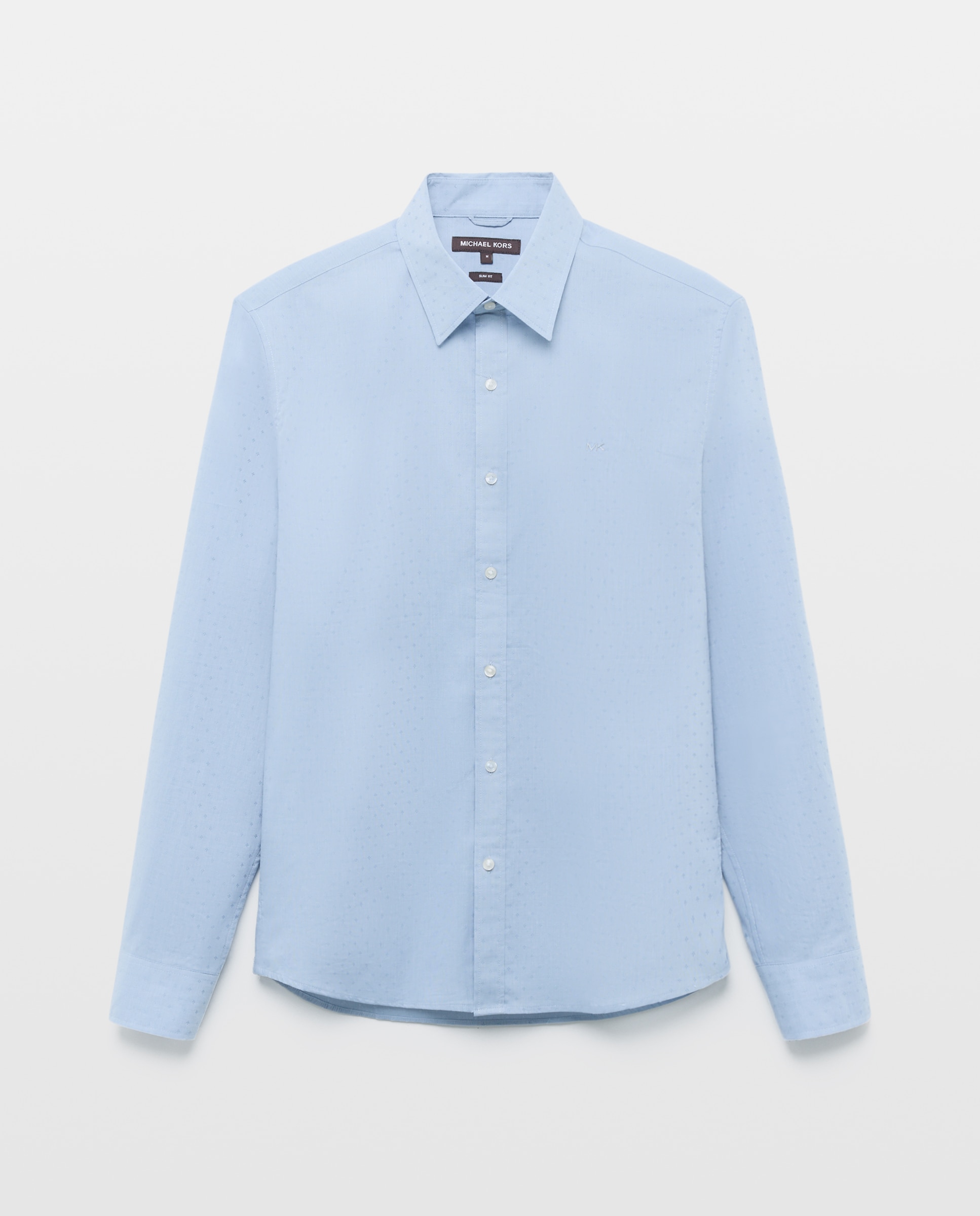 Camisa Classic Fit com Detalhe na Estrutura Azul-claro-4