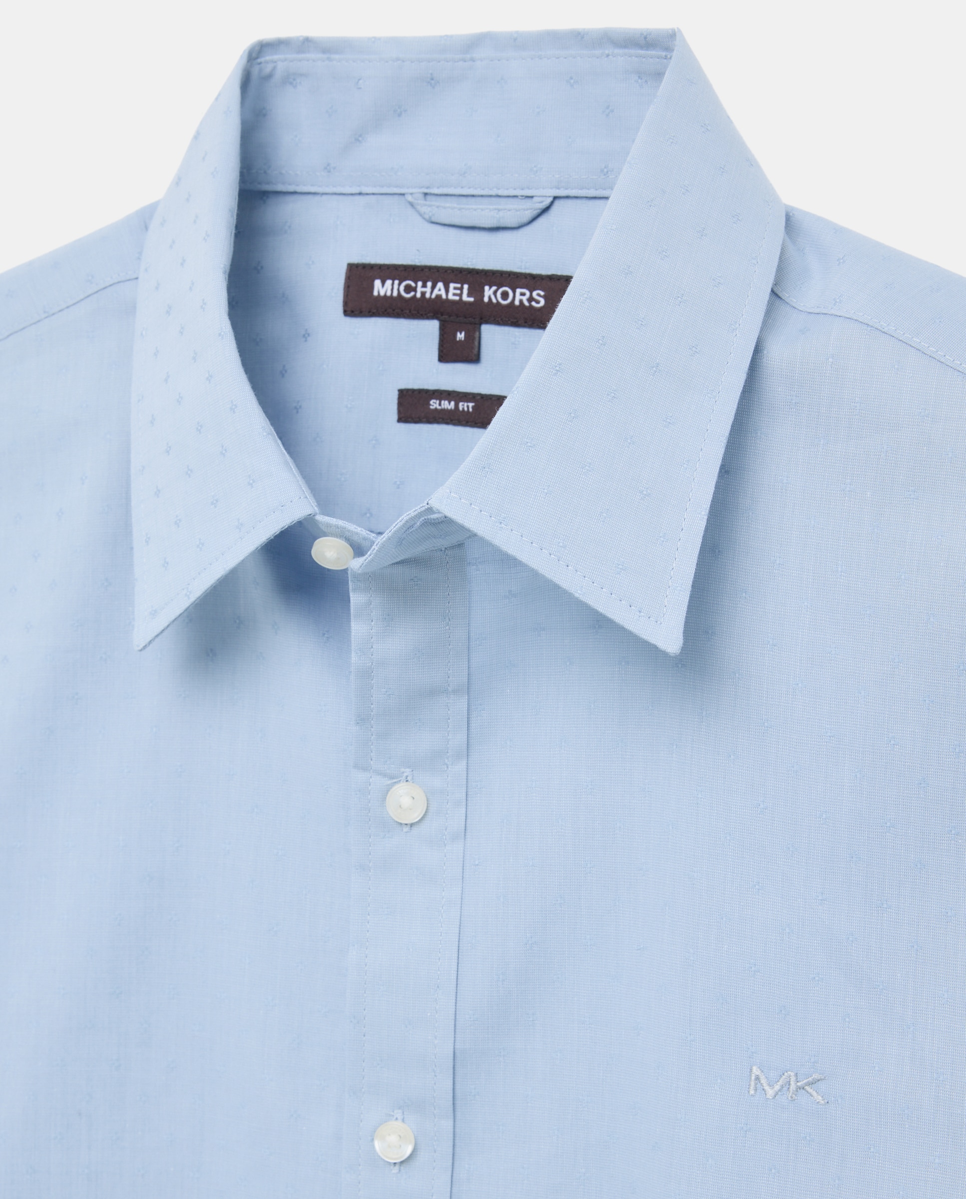 Camisa Classic Fit com Detalhe na Estrutura Azul-claro-5