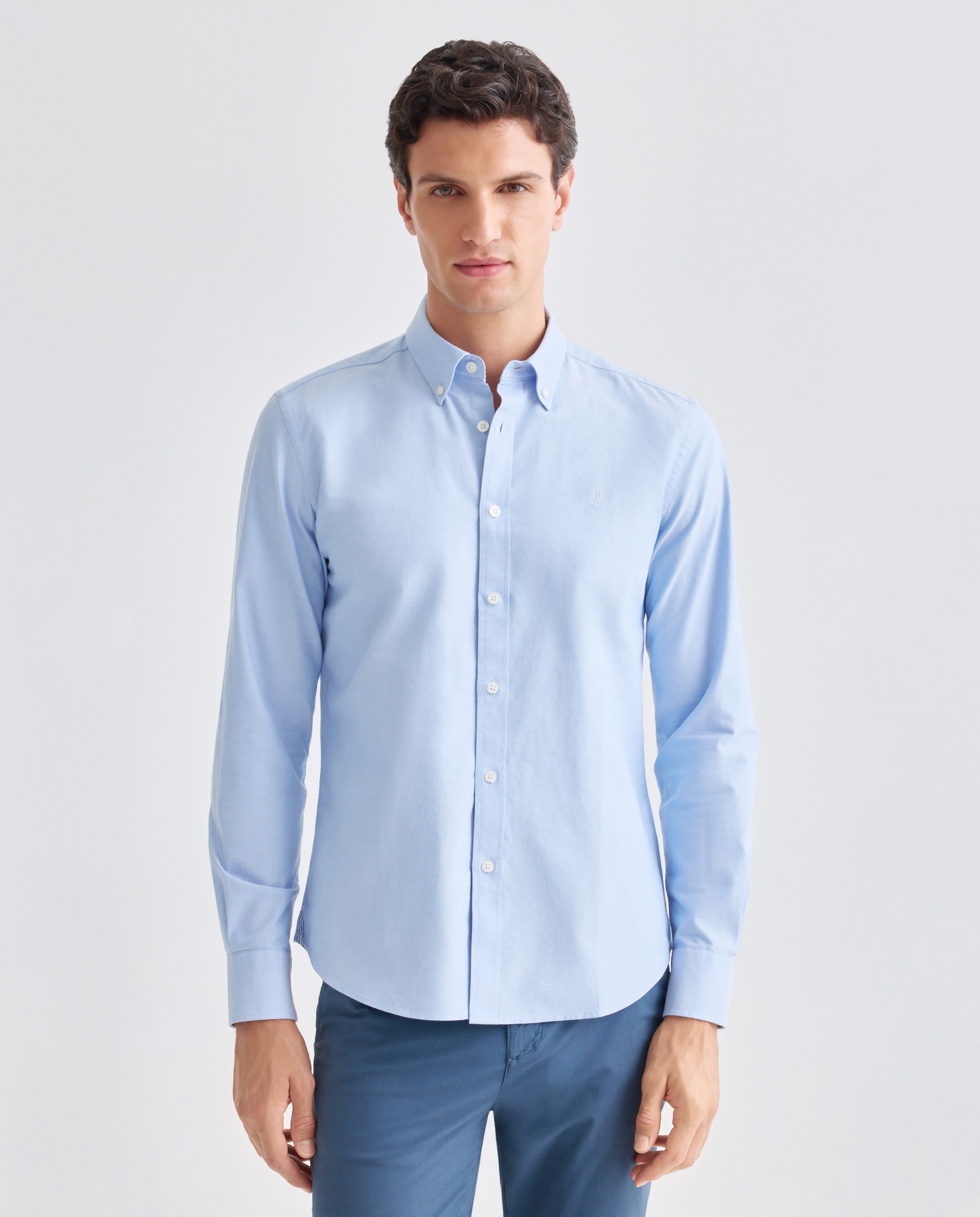 Imagem 0 de Camisa Oxford com Botão no Colarinho