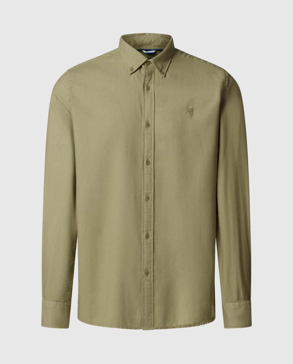 Imagem 0 de Camisa Piqué com Efeito de Lavagem e Botão no Colarinho