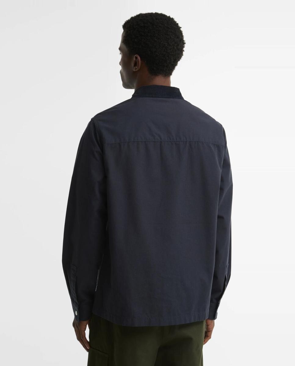 Camisa de hombre lisa con corchetes - Barbour - Verde oscuro Verde oscuro-2