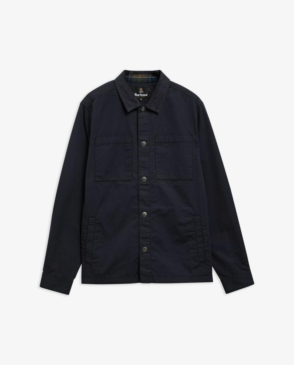 Camisa de hombre lisa con corchetes - Barbour - Verde oscuro Verde oscuro-6