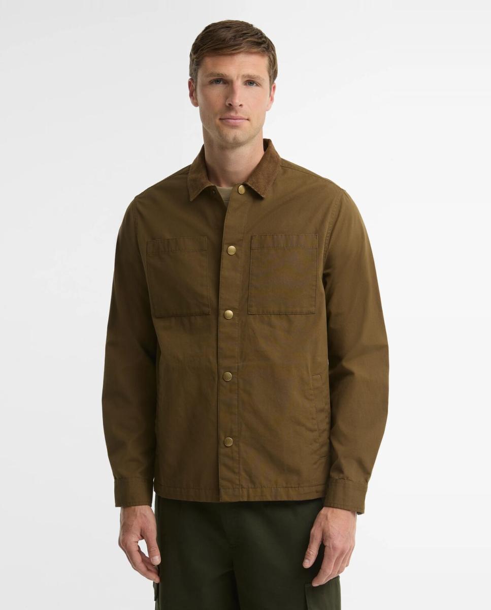 Camisa de hombre lisa con corchetes - Barbour - Marrón claro Marrón claro-1