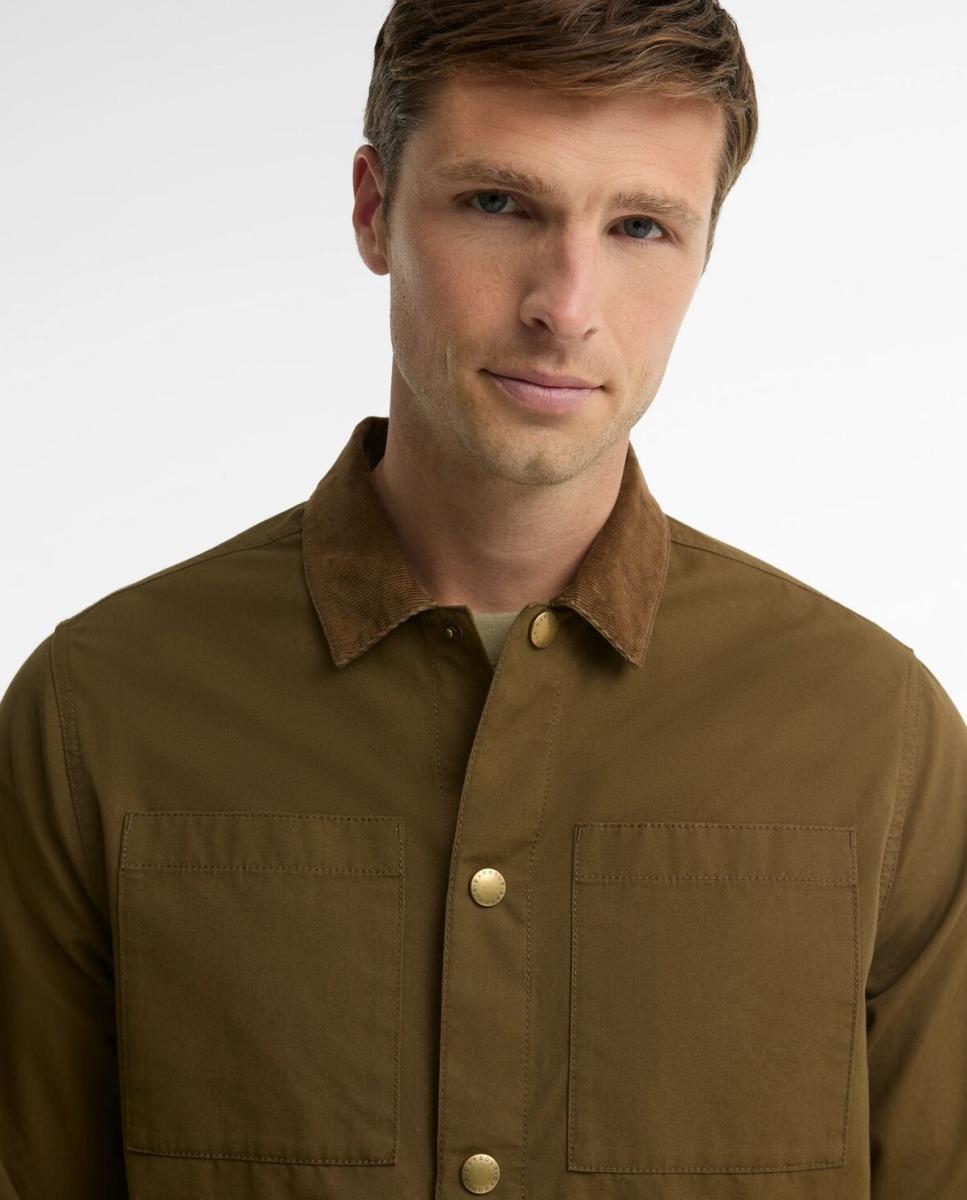 Camisa de hombre lisa con corchetes - Barbour - Marrón claro Marrón claro-3