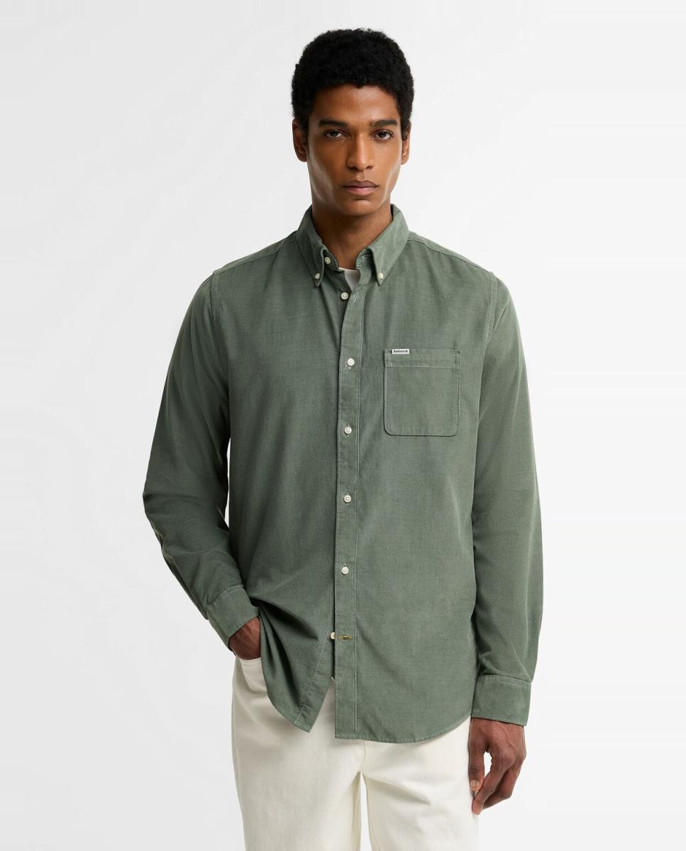 Imagen 1 de Camisa lisa de hombre con botones Verde claro