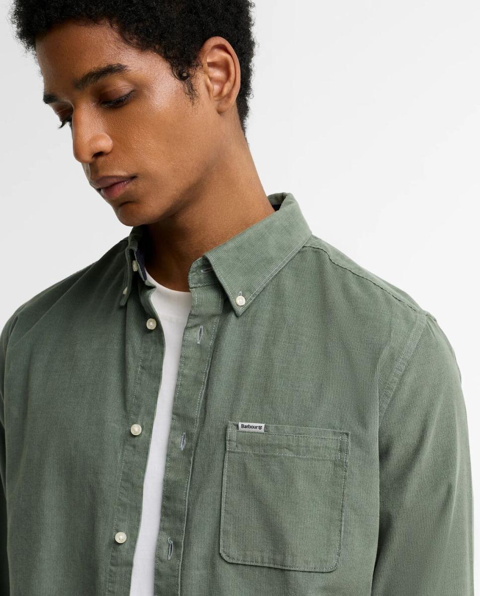 Imagen 3 de Camisa lisa de hombre con botones - Barbour - Verde claro Verde claro