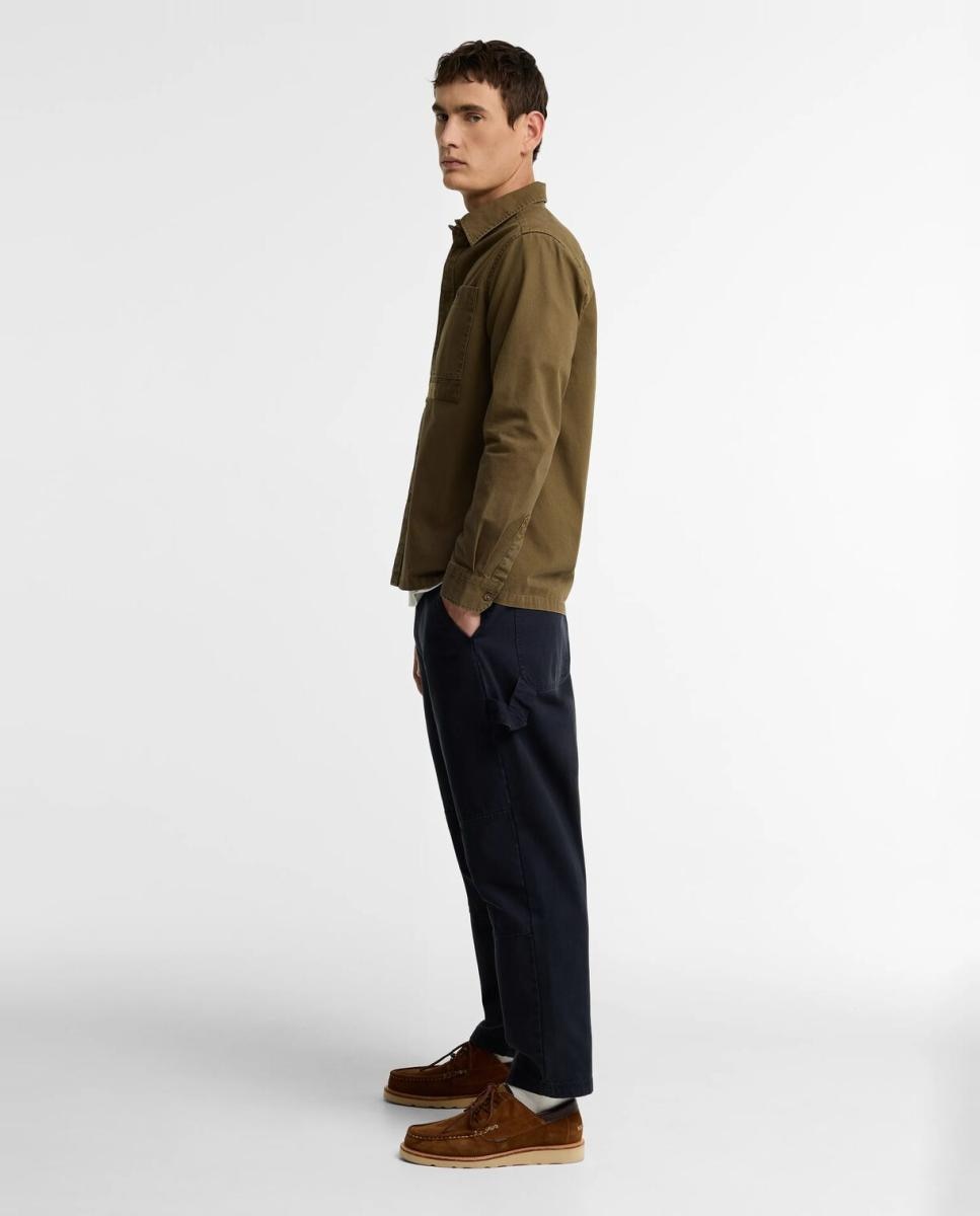 Camisa lisa de hombre con dos bolsillos grandes en el pecho - Barbour - Marrón claro Marrón claro-6
