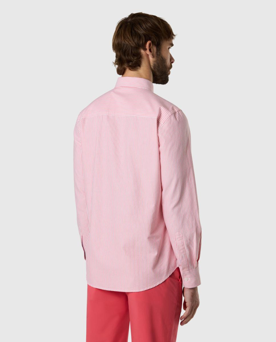 Camisa Oxford com Botão no Colarinho Vermelho-2