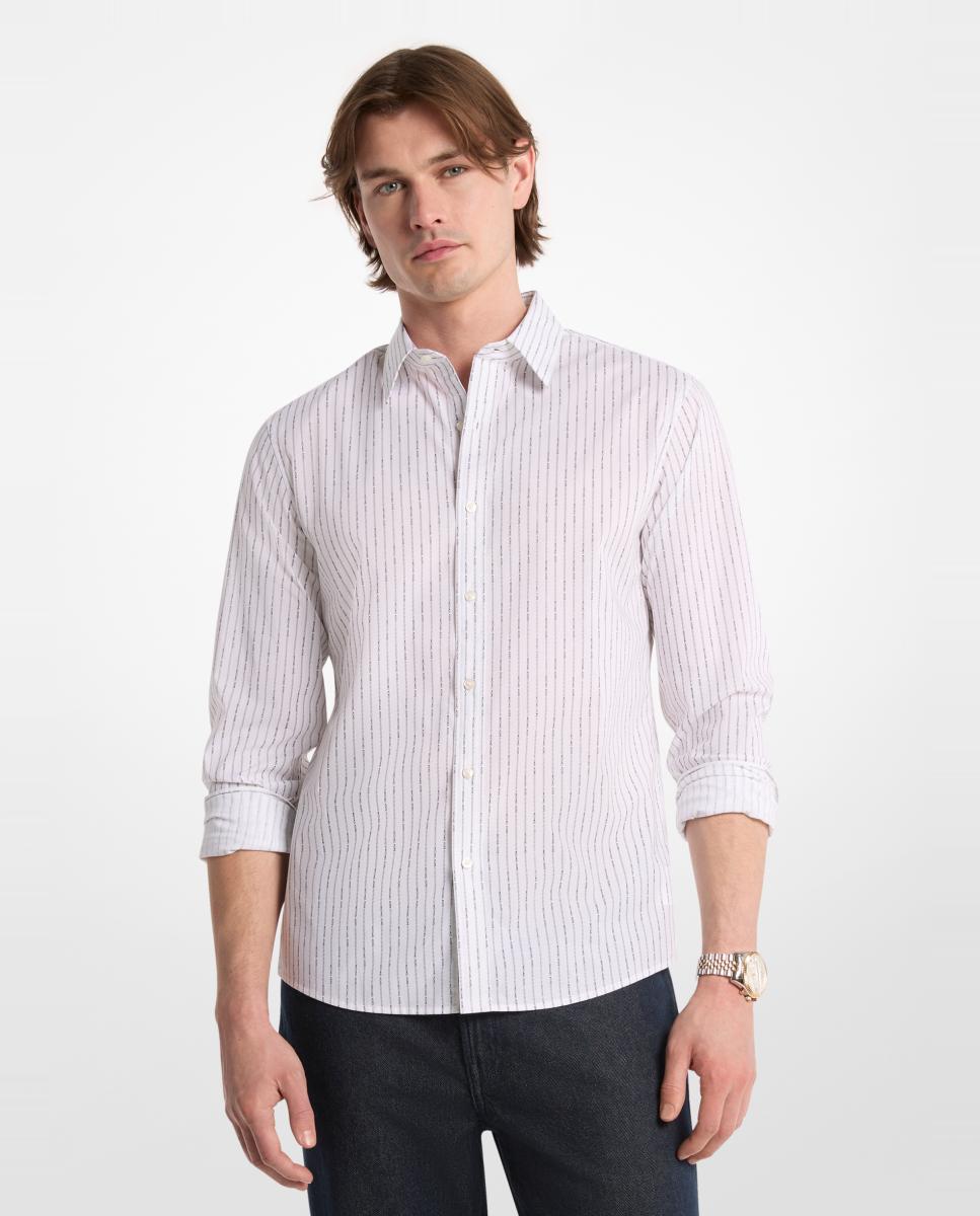 Imagem 0 de Camisa de Manga Comprida às Riscas
