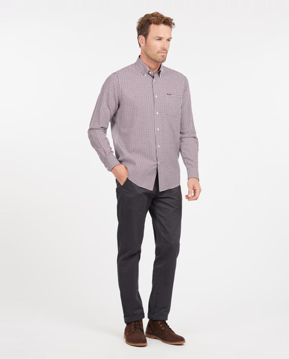 Imagen 7 de Camisa de hombre regular de cuadros roja - Barbour - Burdeos Burdeos