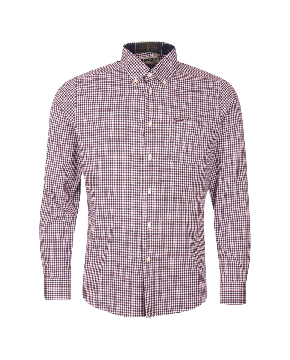 Imagen 5 de Camisa de hombre regular de cuadros roja - Barbour - Burdeos Burdeos
