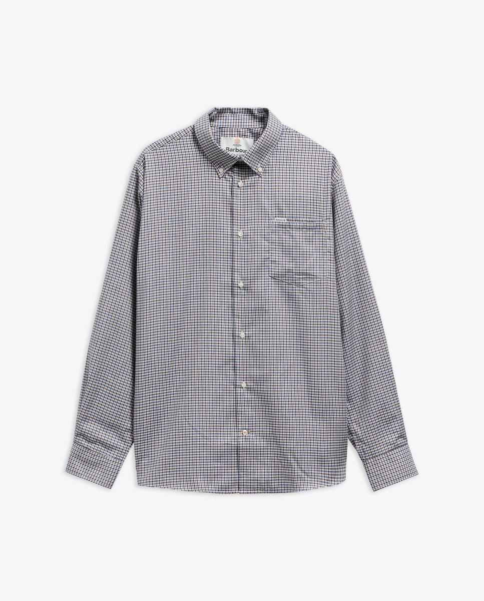 Imagen 4 de Camisa de hombre estampada cuadro pequeño - Barbour - Azul claro Azul claro