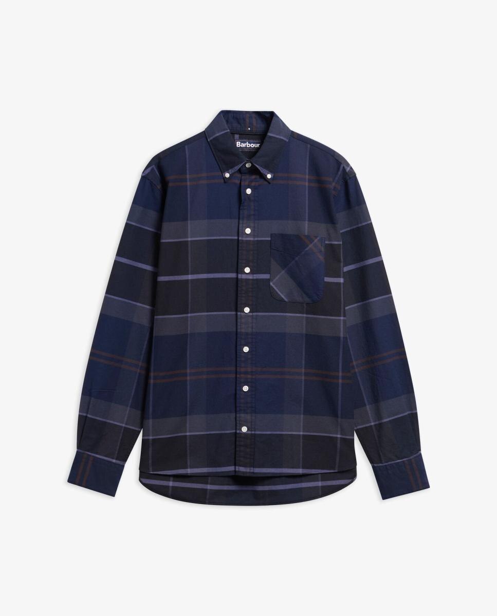 Imagen 4 de Camisa de hombre con estampado macro de tartan - Barbour - Gris oscuro Gris oscuro