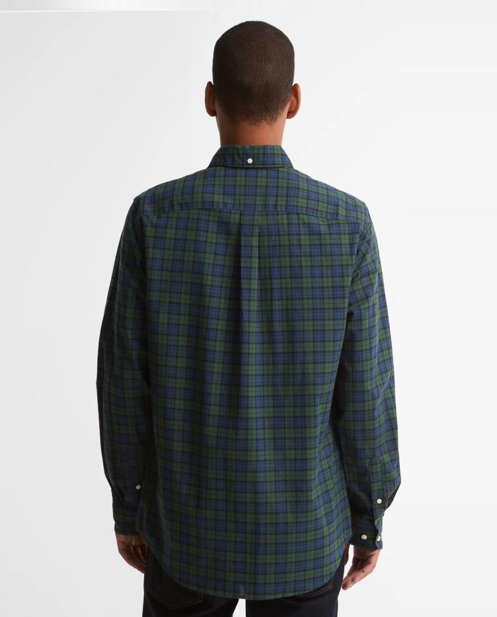 Camisa estampada de hombre cuadro micro - Barbour - Verde Verde-2