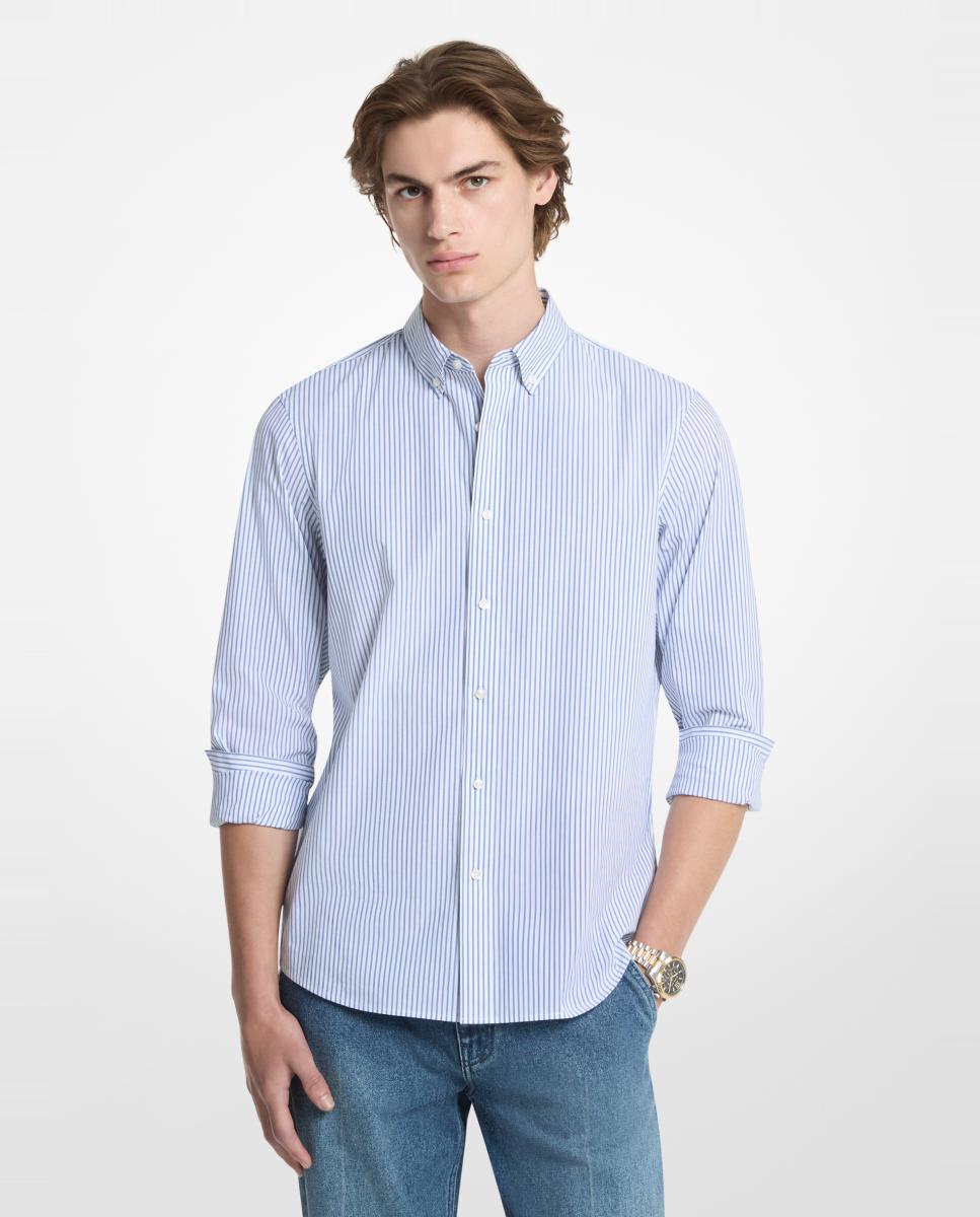 Imagem 0 de Camisa de Manga Comprida às Riscas