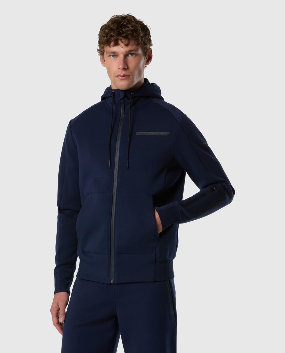 Imagem 0 de Sweatshirt de Algodão e Poliéster com Fecho de Correr e Capuz