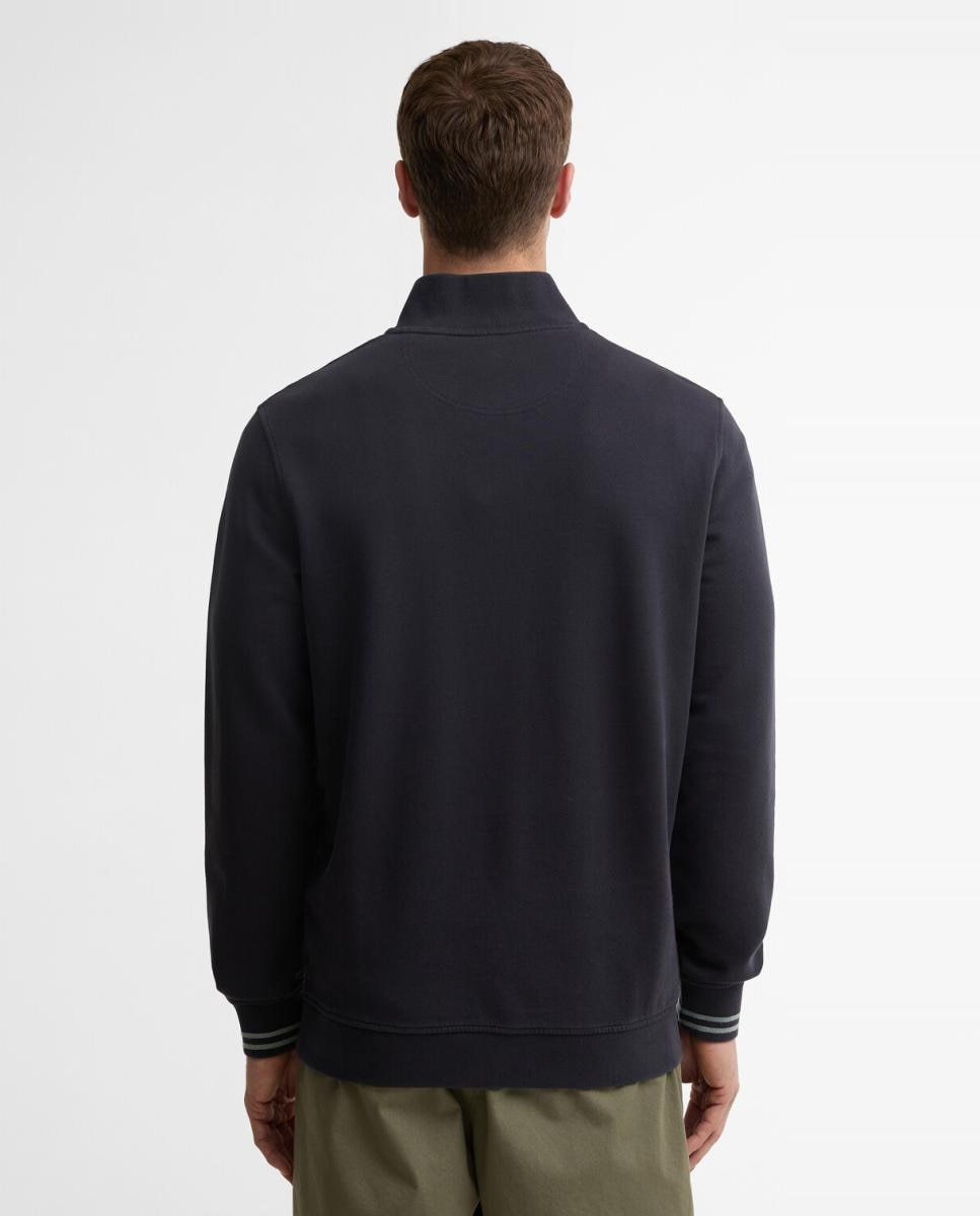 Sudadera de hombre de corte entallado con media cremallera - Barbour - Azul marino Azul marino-2
