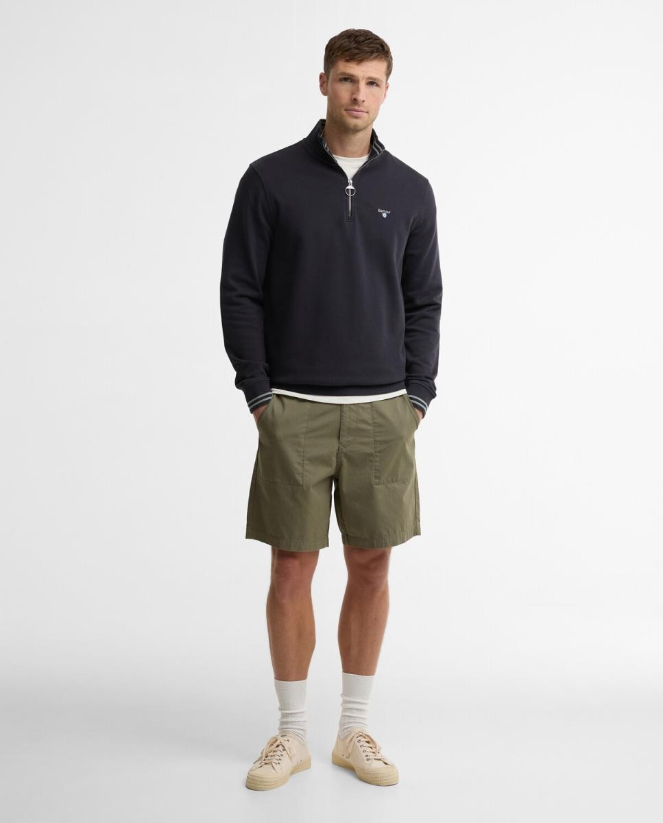 Sudadera de hombre de corte entallado con media cremallera - Barbour - Azul marino Azul marino-6