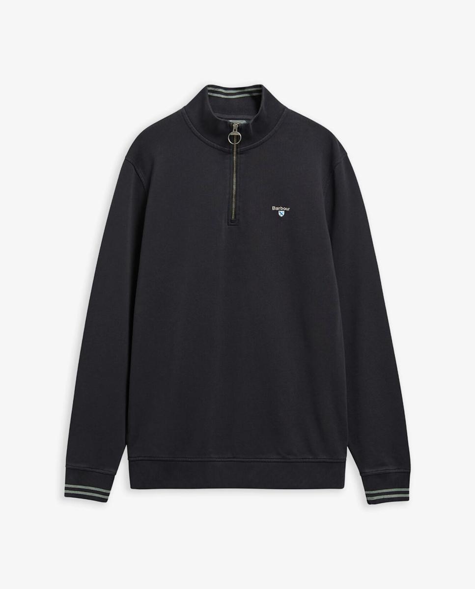 Sudadera de hombre de corte entallado con media cremallera - Barbour - Azul marino Azul marino-4