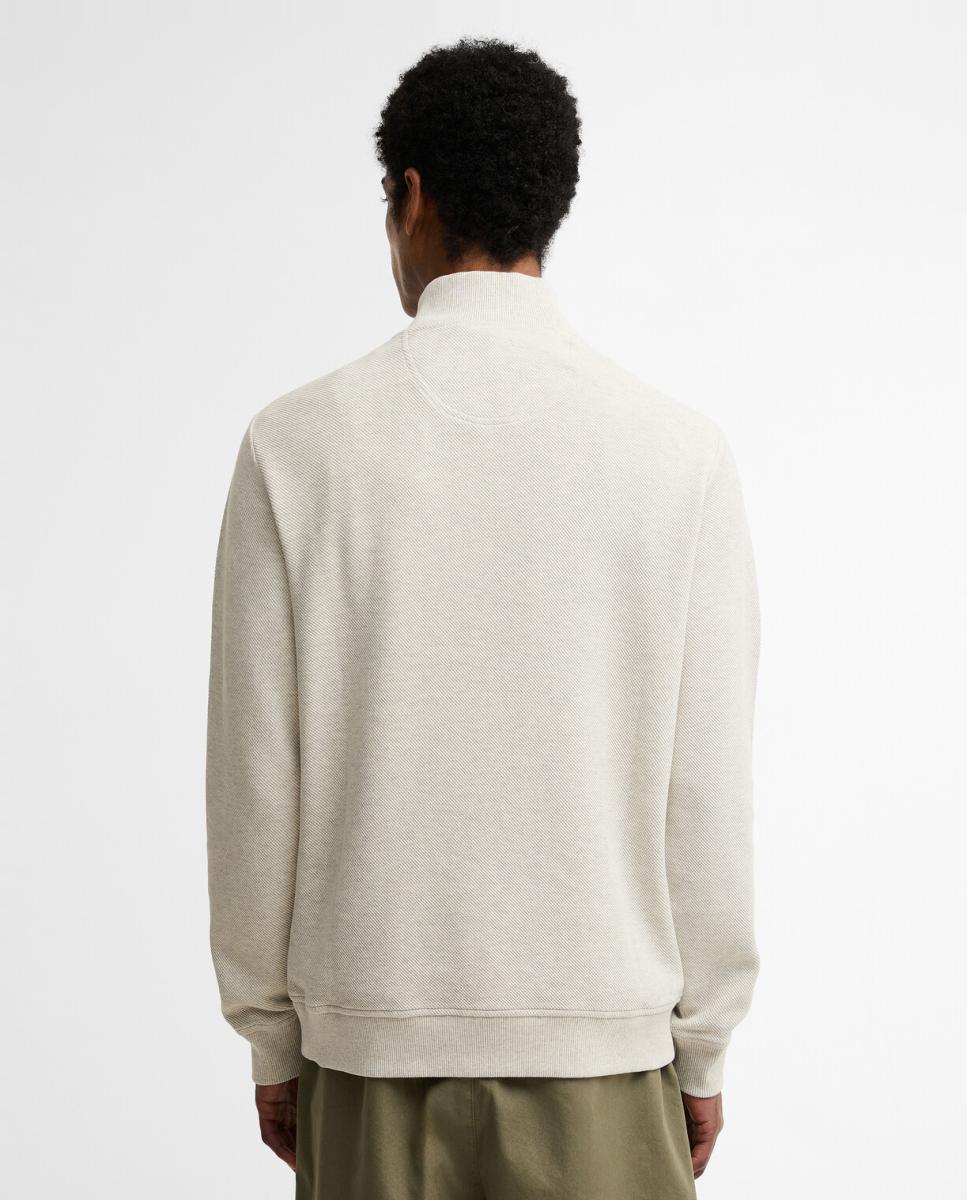 Imagen 2 de Sudadera de hombre de corte entallado con media cremallera - Barbour - Gris Gris