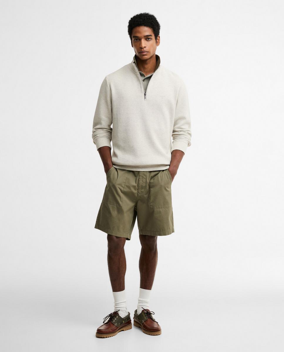 Imagen 5 de Sudadera de hombre de corte entallado con media cremallera - Barbour - Gris Gris