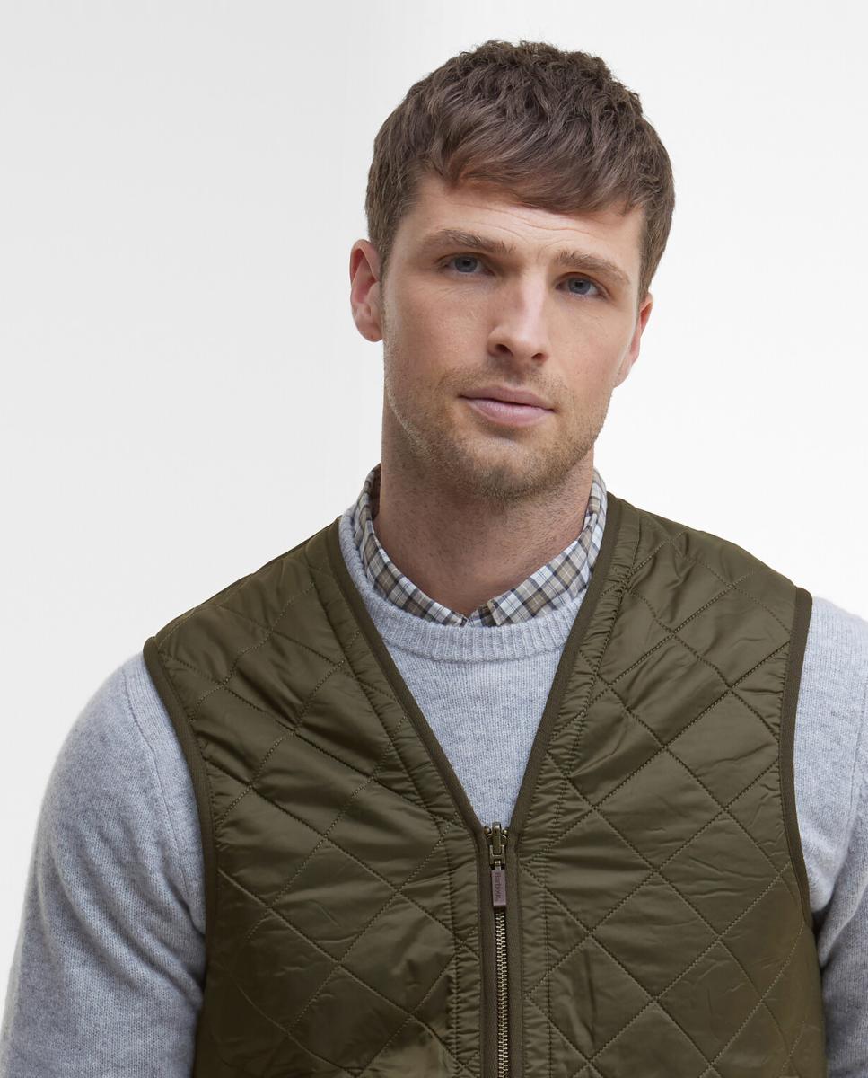 Imagen 3 de Chaleco de abrigo de hombre acolchado con cierre de cremallera - Barbour - Verde oscuro Verde oscuro
