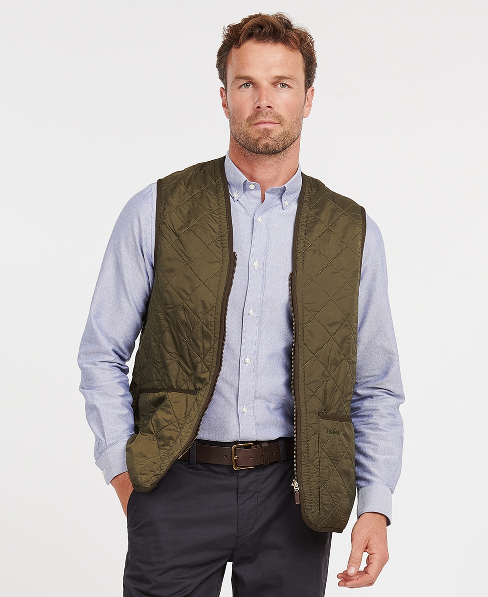 Imagen 7 de Chaleco de abrigo de hombre acolchado con cierre de cremallera - Barbour - Verde oscuro Verde oscuro