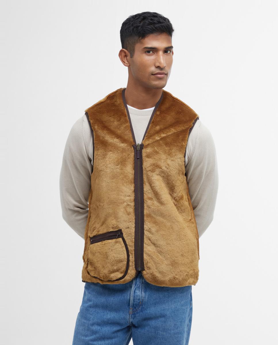 Imagen 3 de Chaleco de hombre con cremallera en - Barbour - Marrón Marrón