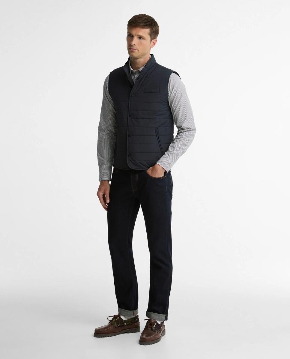 Chaleco acolchado de hombre con bolsillos oblicuos - Barbour - Azul marino Azul marino-7