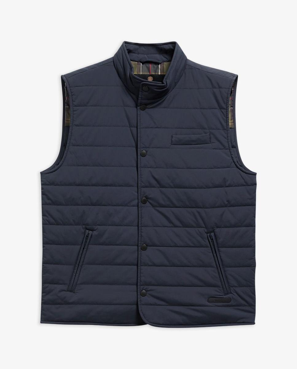 Chaleco acolchado de hombre con bolsillos oblicuos - Barbour - Azul marino Azul marino-5