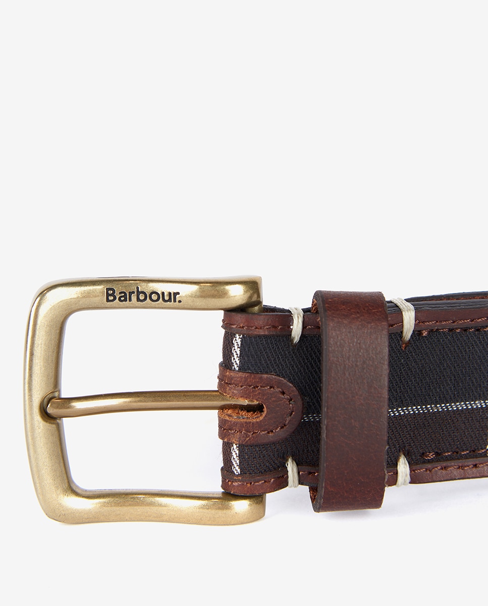 Cinturón de hombre de cuero con cierre de hebilla - Barbour - Marrón Marrón-5