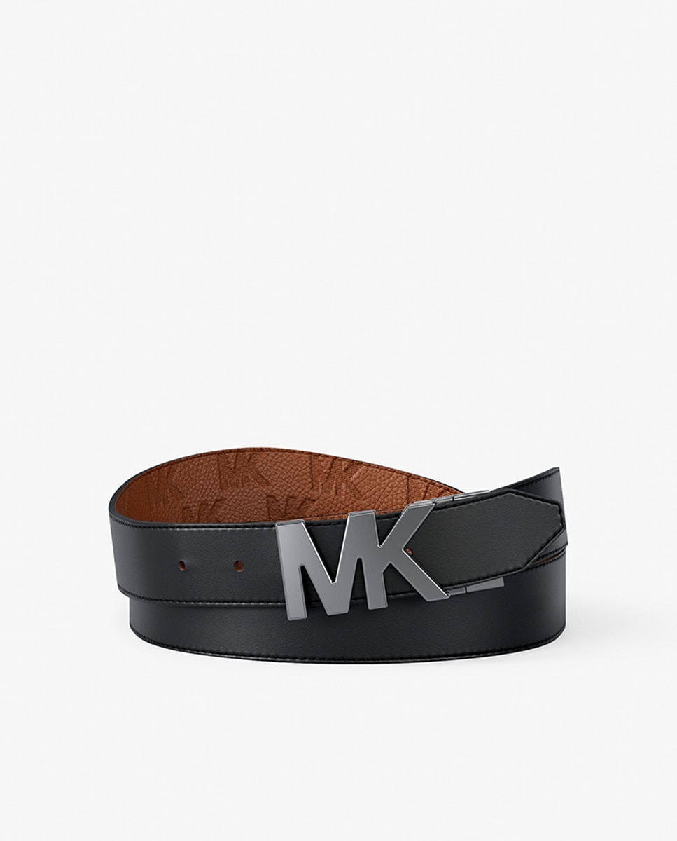 Imagem 0 de Cinto Reversível com Estampado de Logótipos MK de um Lado e Preto do Outro - Castanho