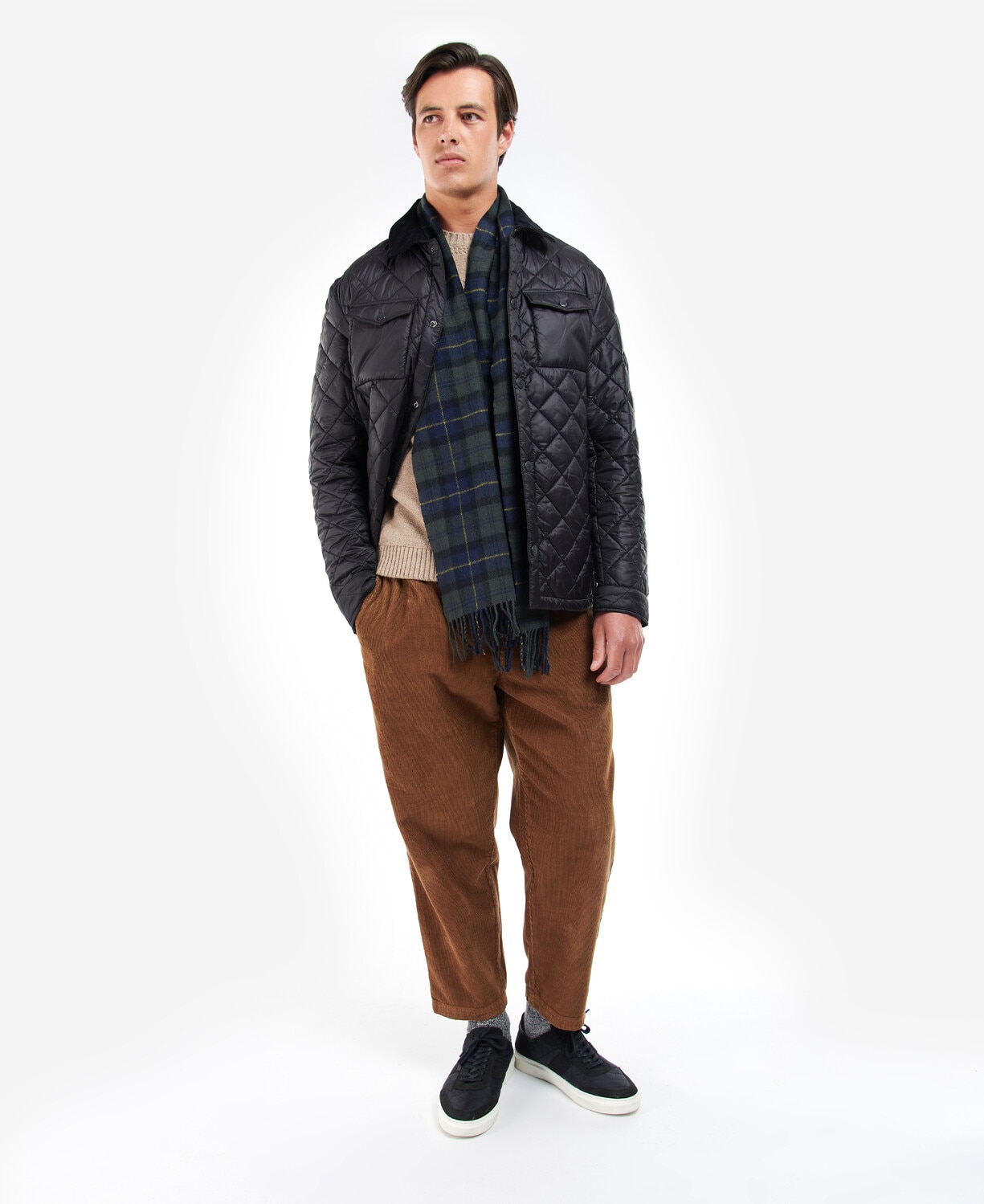 Bufanda de lana de hombre - Barbour - Marrón Marrón-4